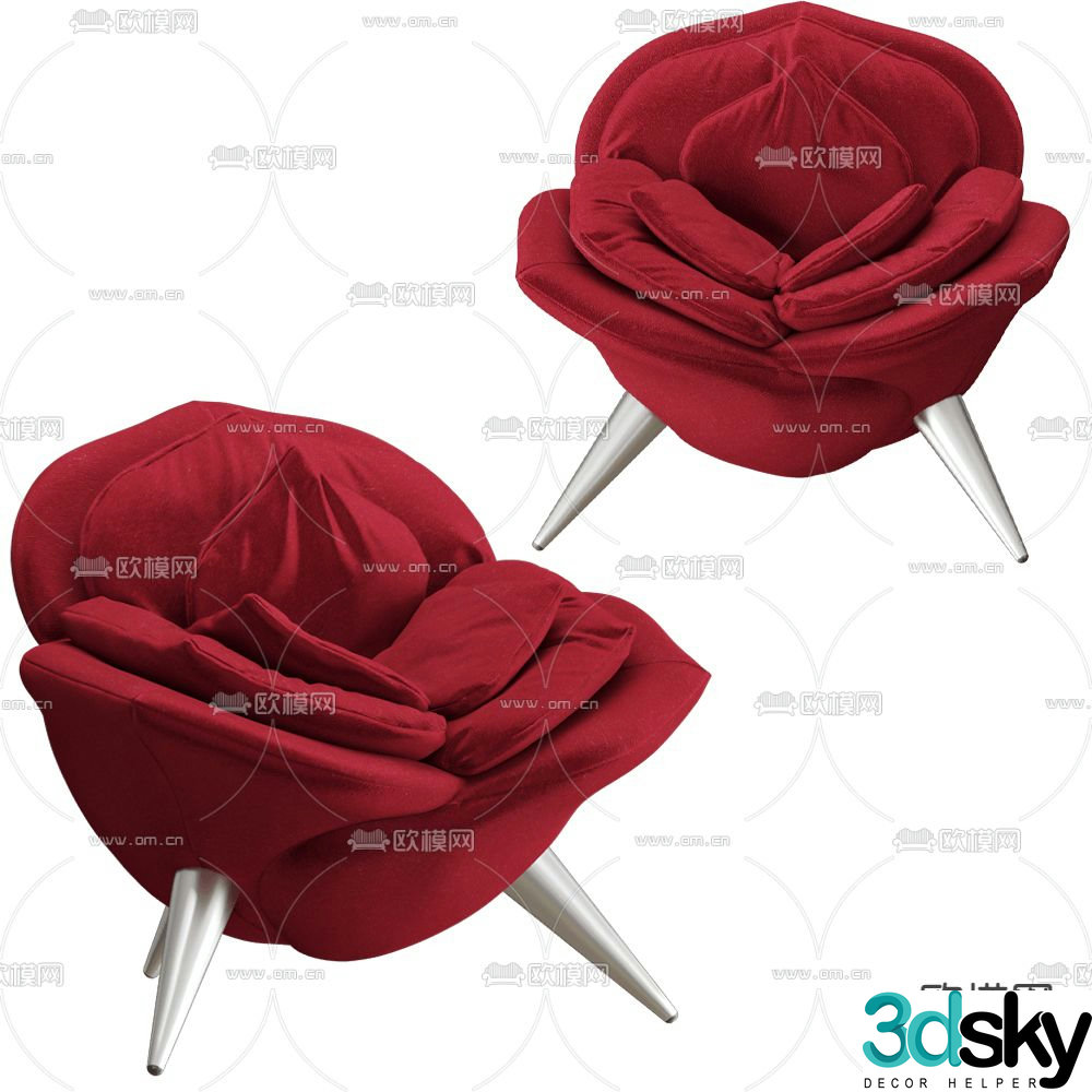 Edra lounge chair 3d model
