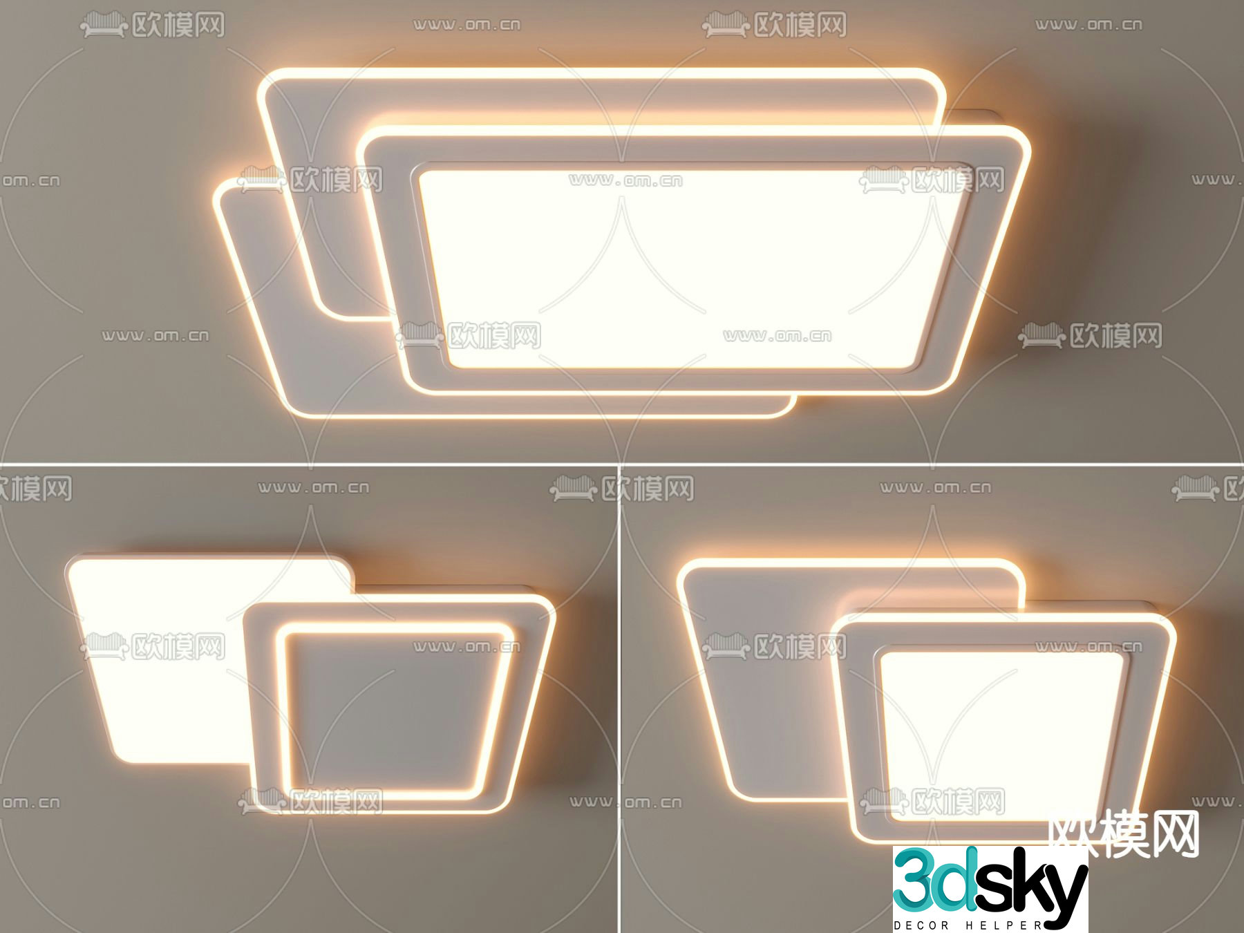 Modern ceiling lamp 3d model