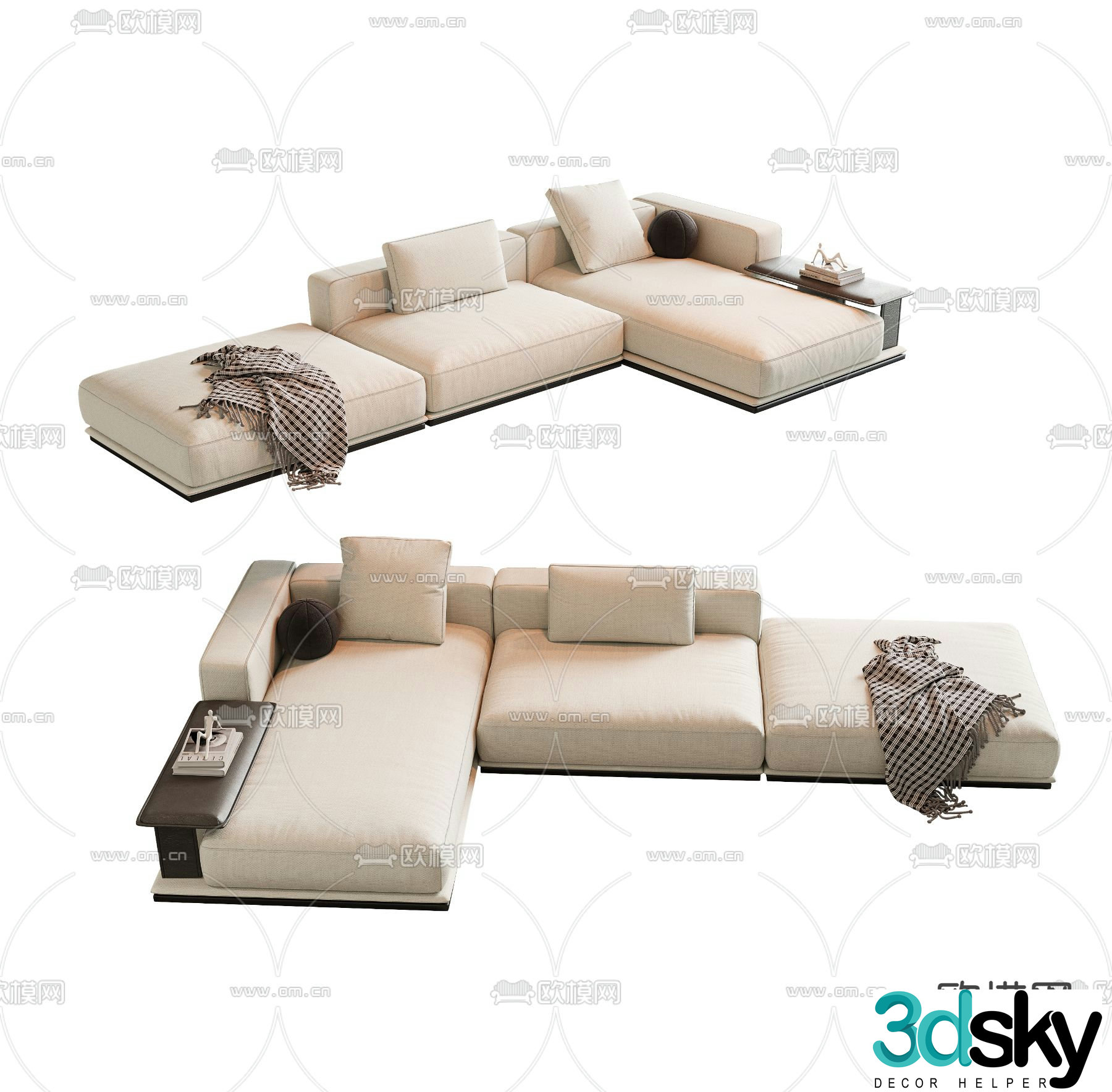 Corner sofa module sofa 3d model