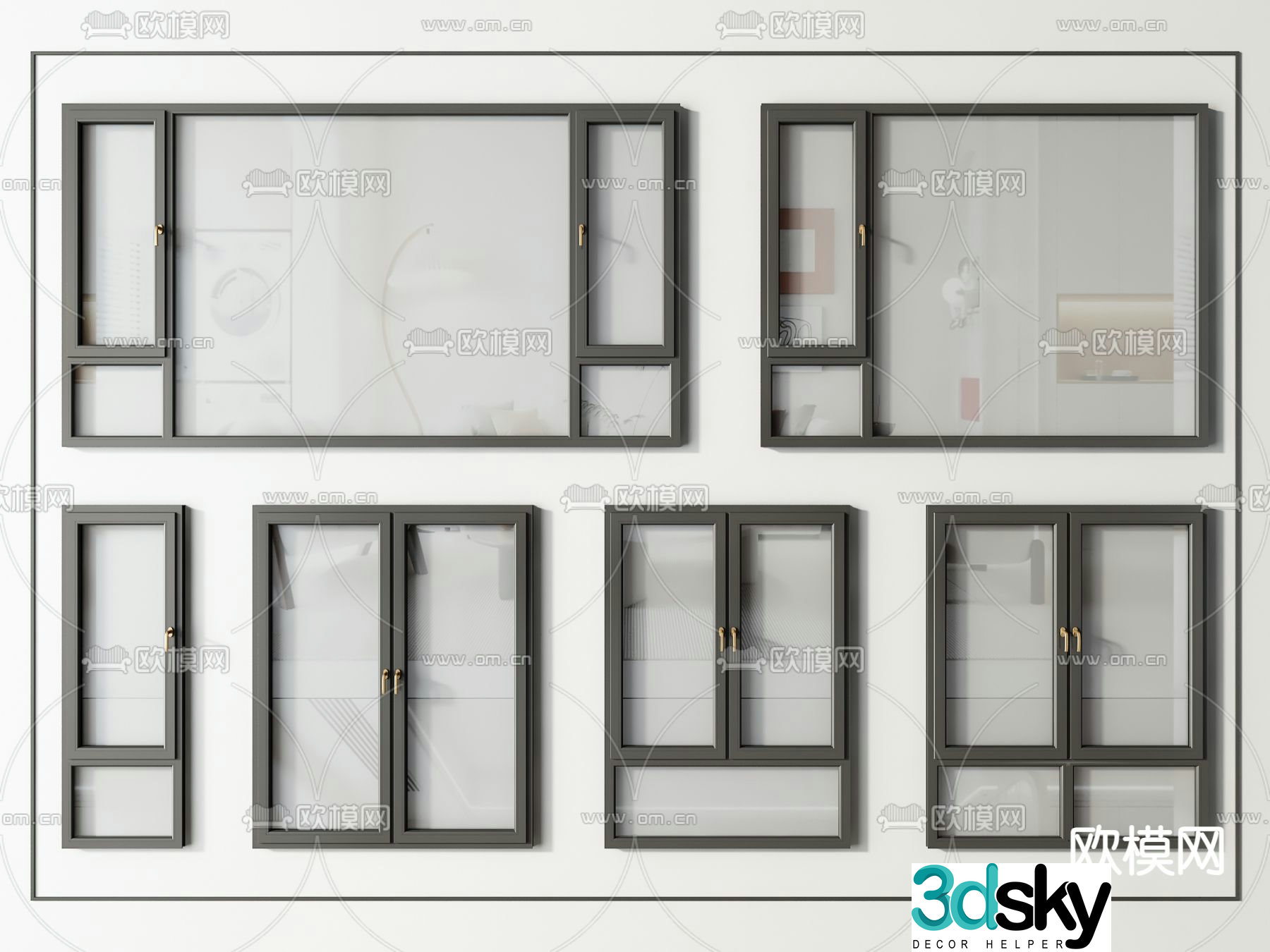 window window window frame casement window sliding window 3d model