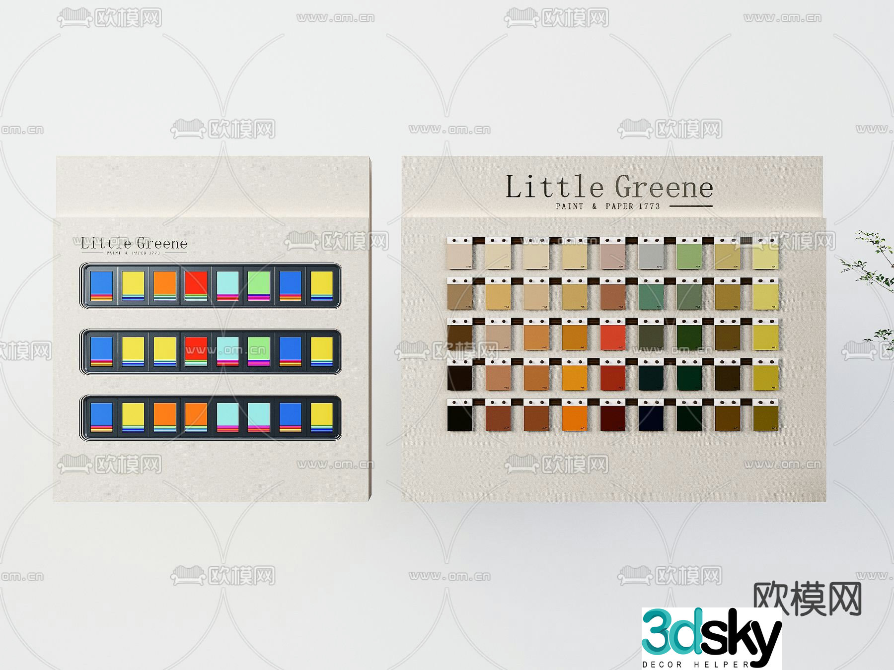 Modern color panel display wall Color card wall Modeling wall Background wall 3d model