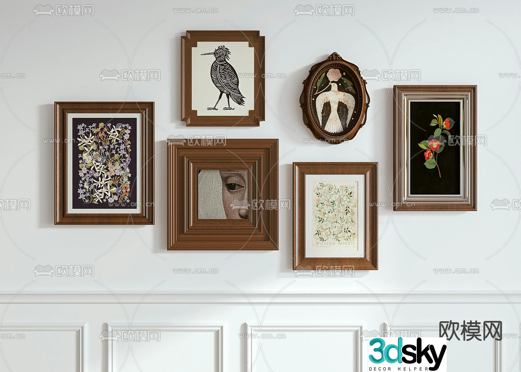 French decorative painting 3d model
