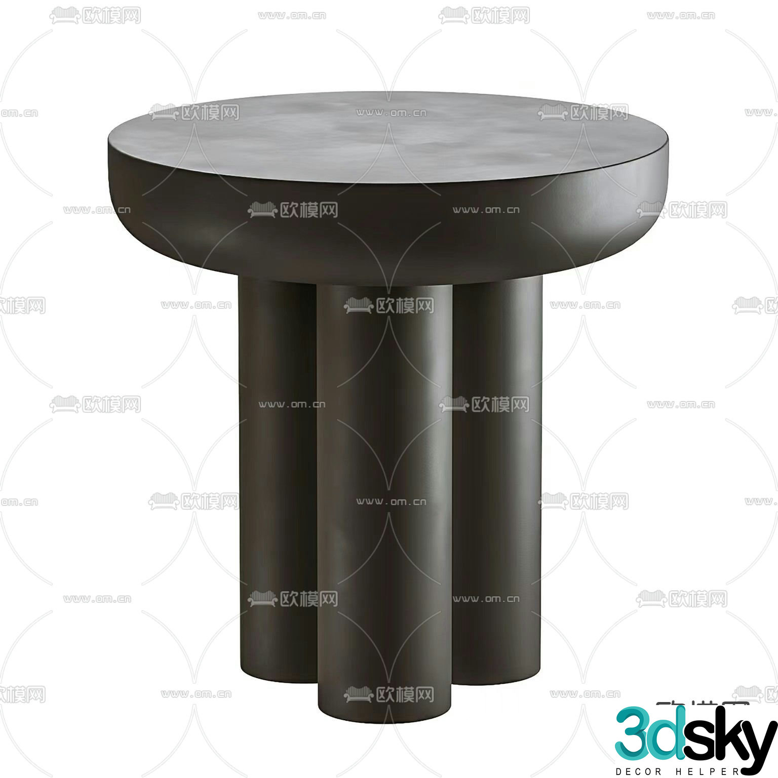Rocca side table round table 3d model