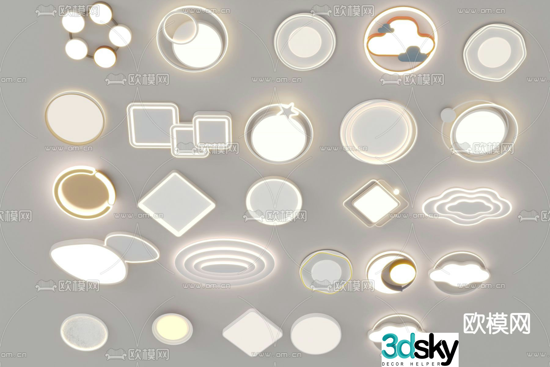 Ceiling lamp bedroom lamp 3d model
