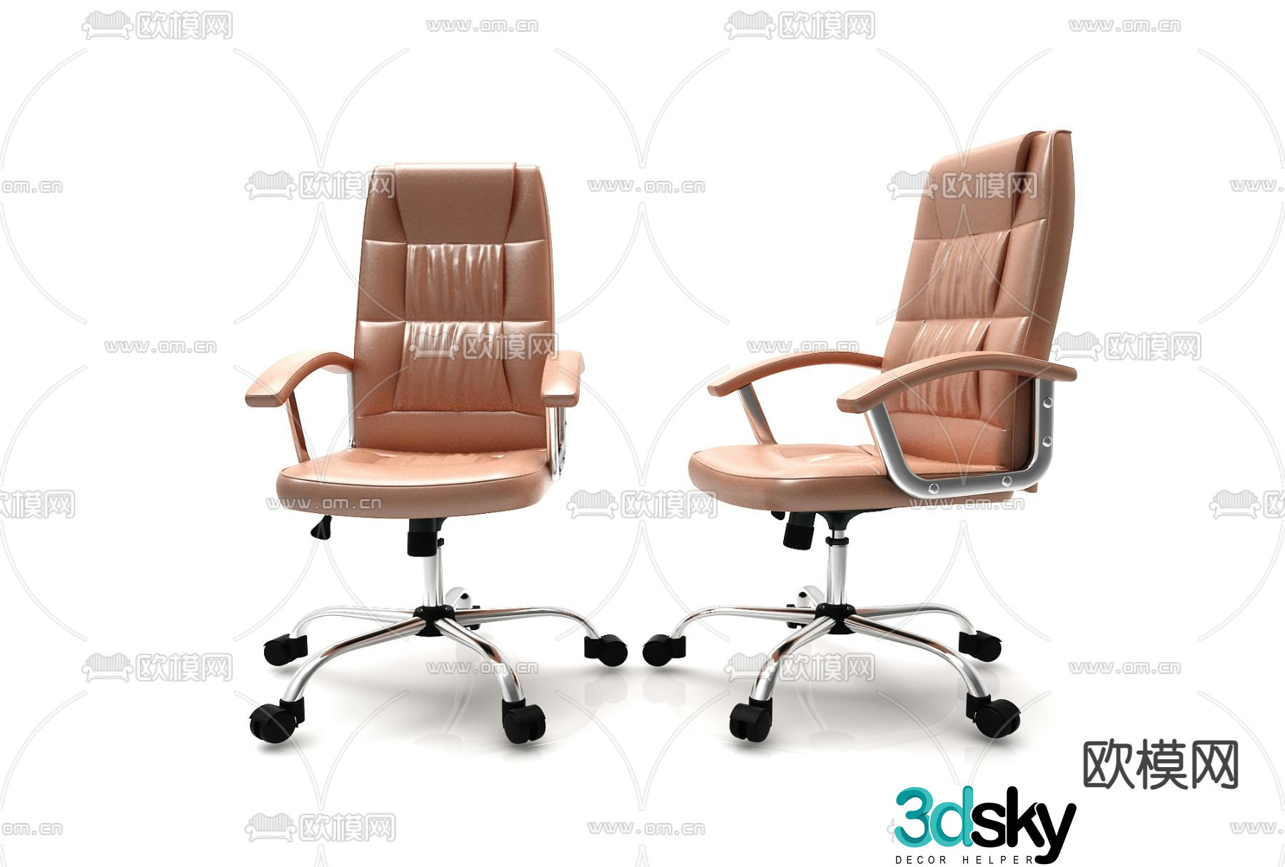 Modern single chair office chair training chair 3d model