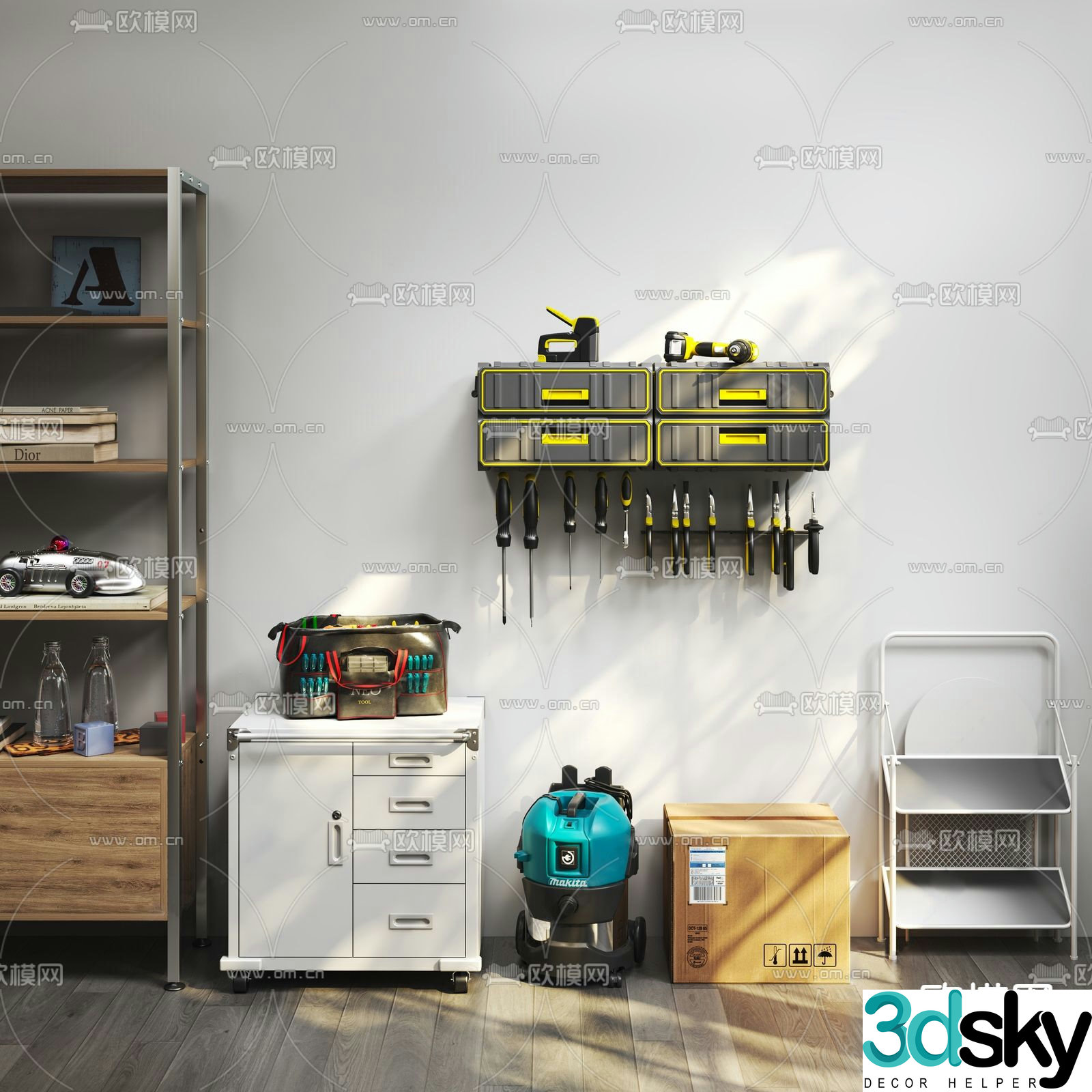 Modern hardware tool combination 3d model