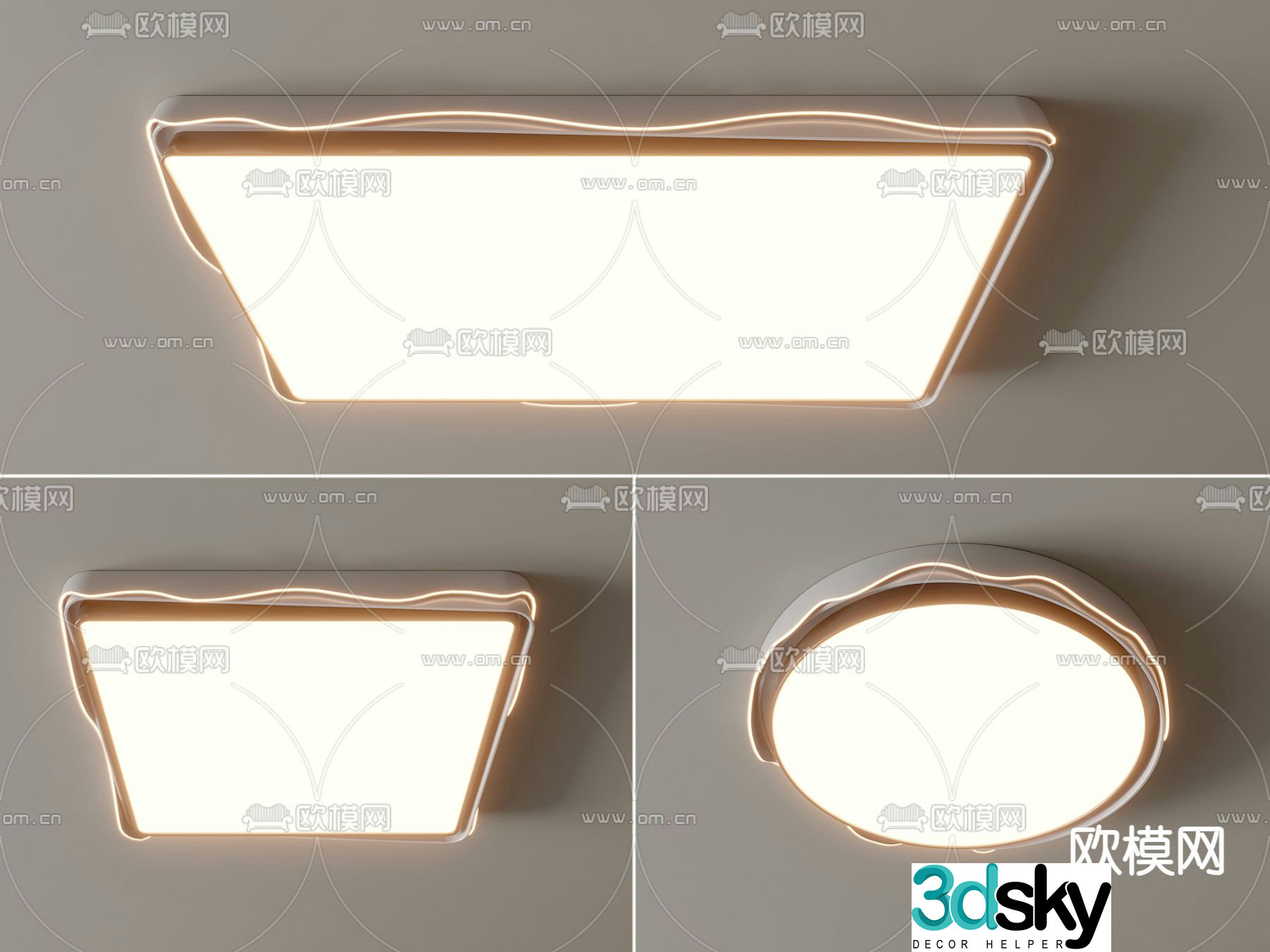 Modern ceiling lamp 3d model