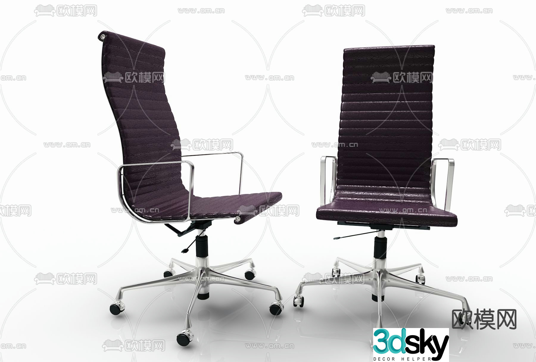 Modern single chair office chair training chair 3d model