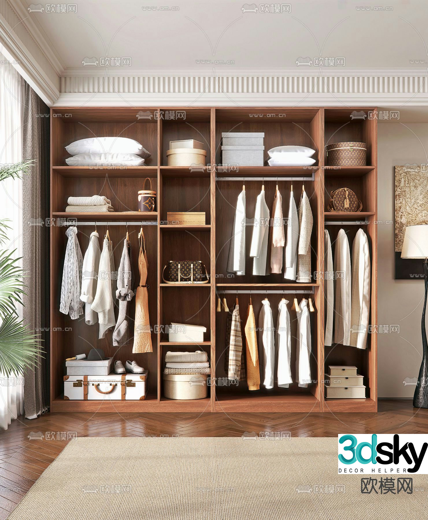 Modern wardrobe 3d model