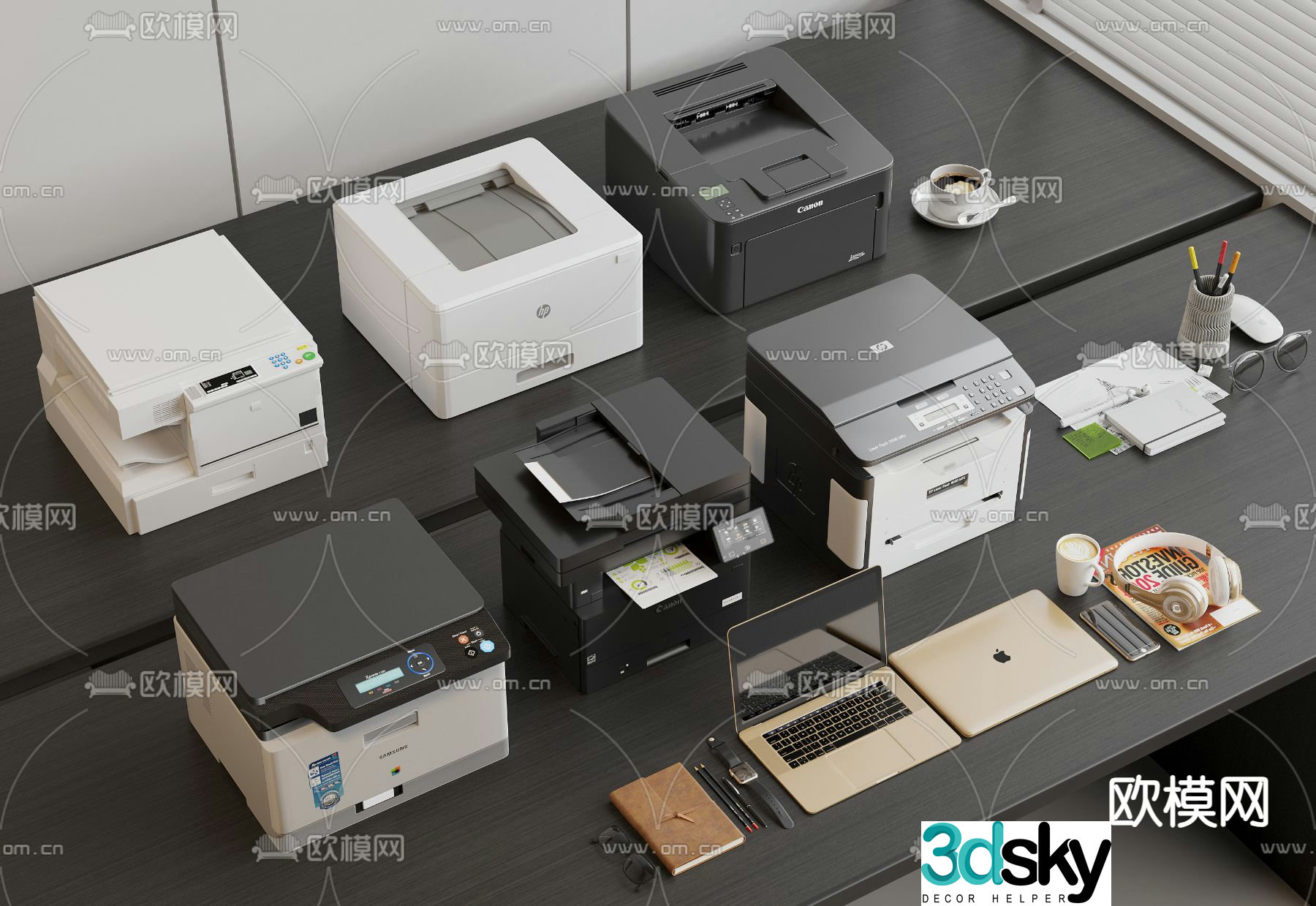 Printer Copier Scanner Office Supplies 3D Model