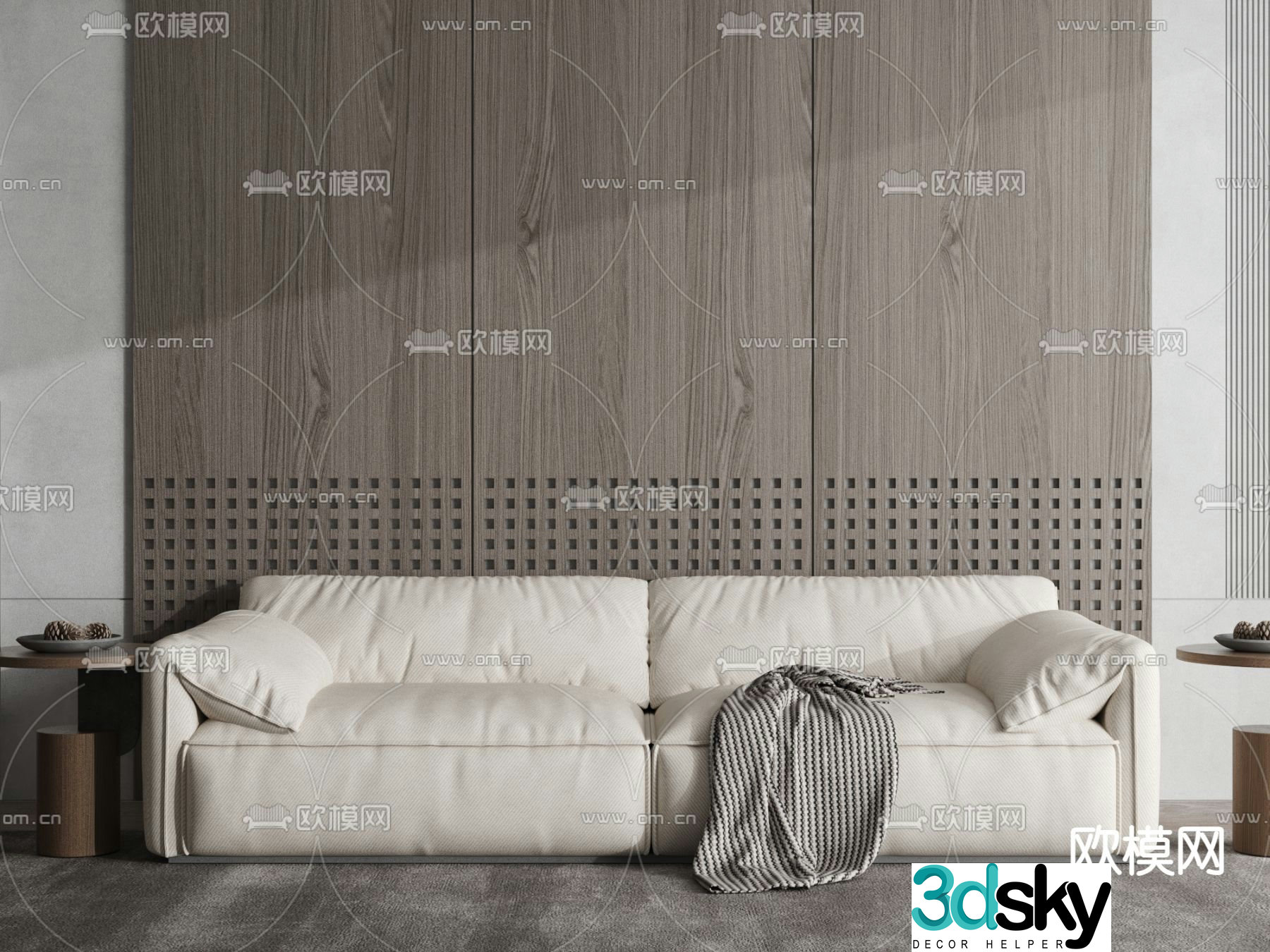 Modern sofa love seat 3d model