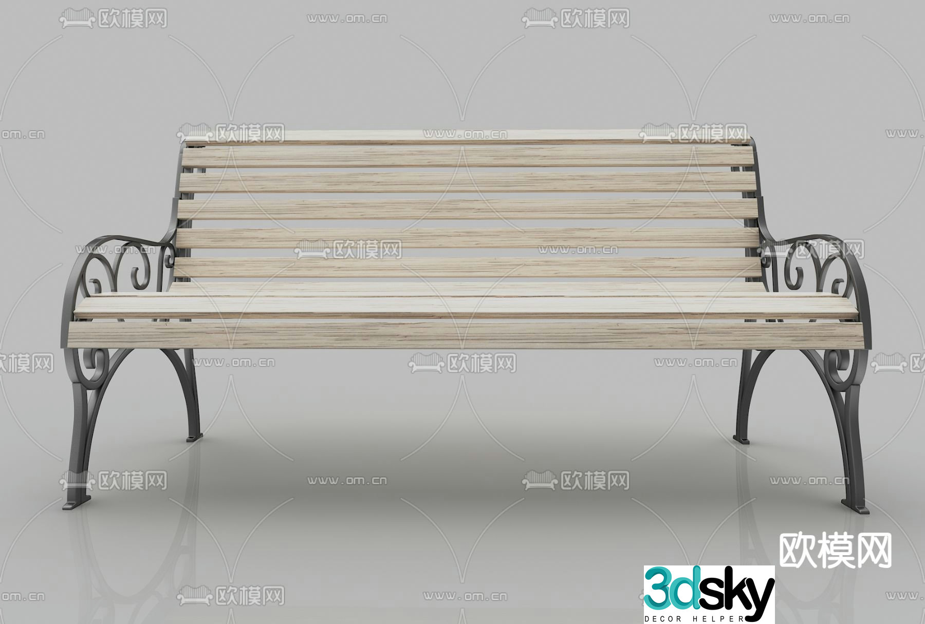 park chair bench public chair 3d model