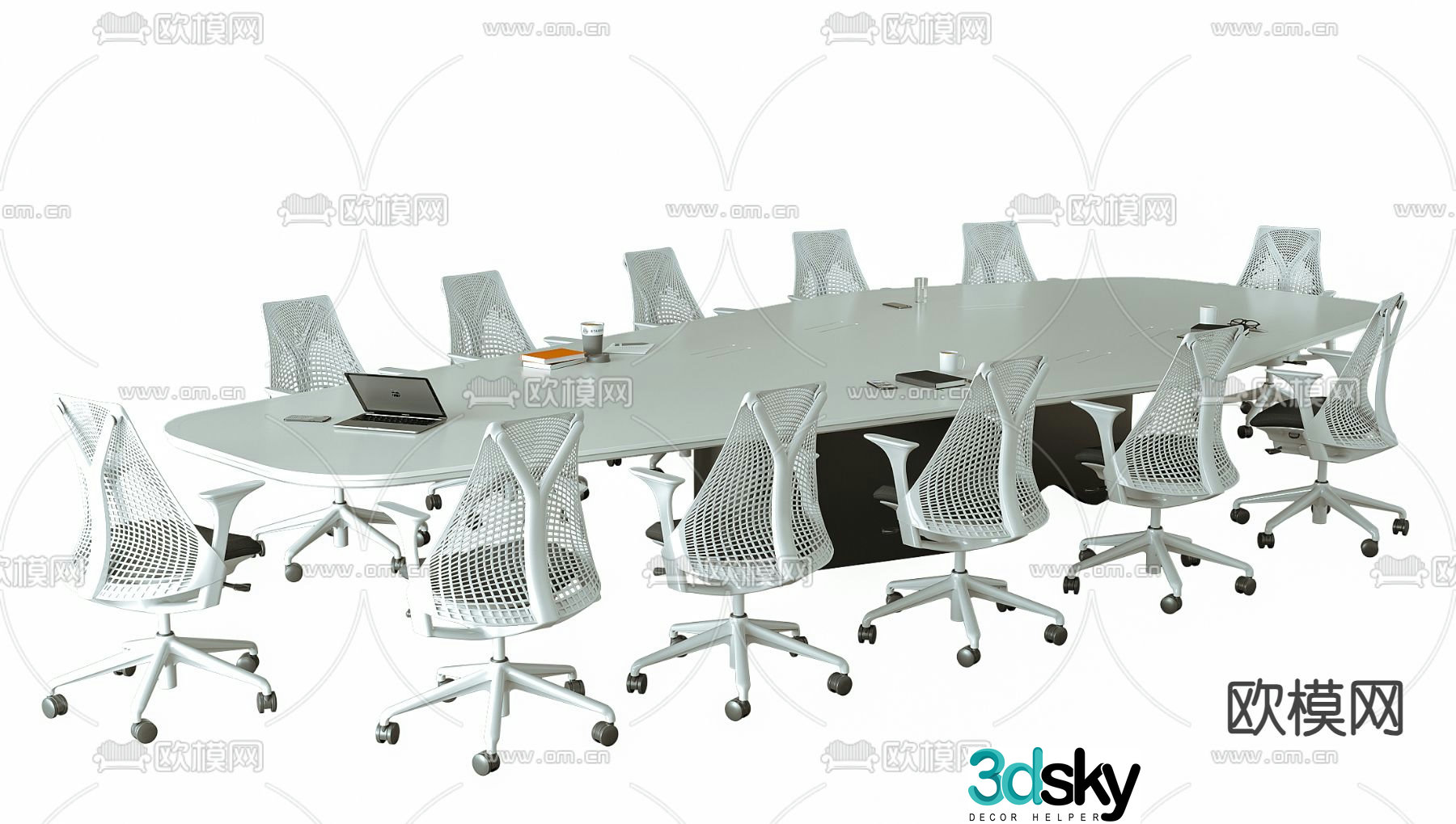 Modern conference table conference table 3d model