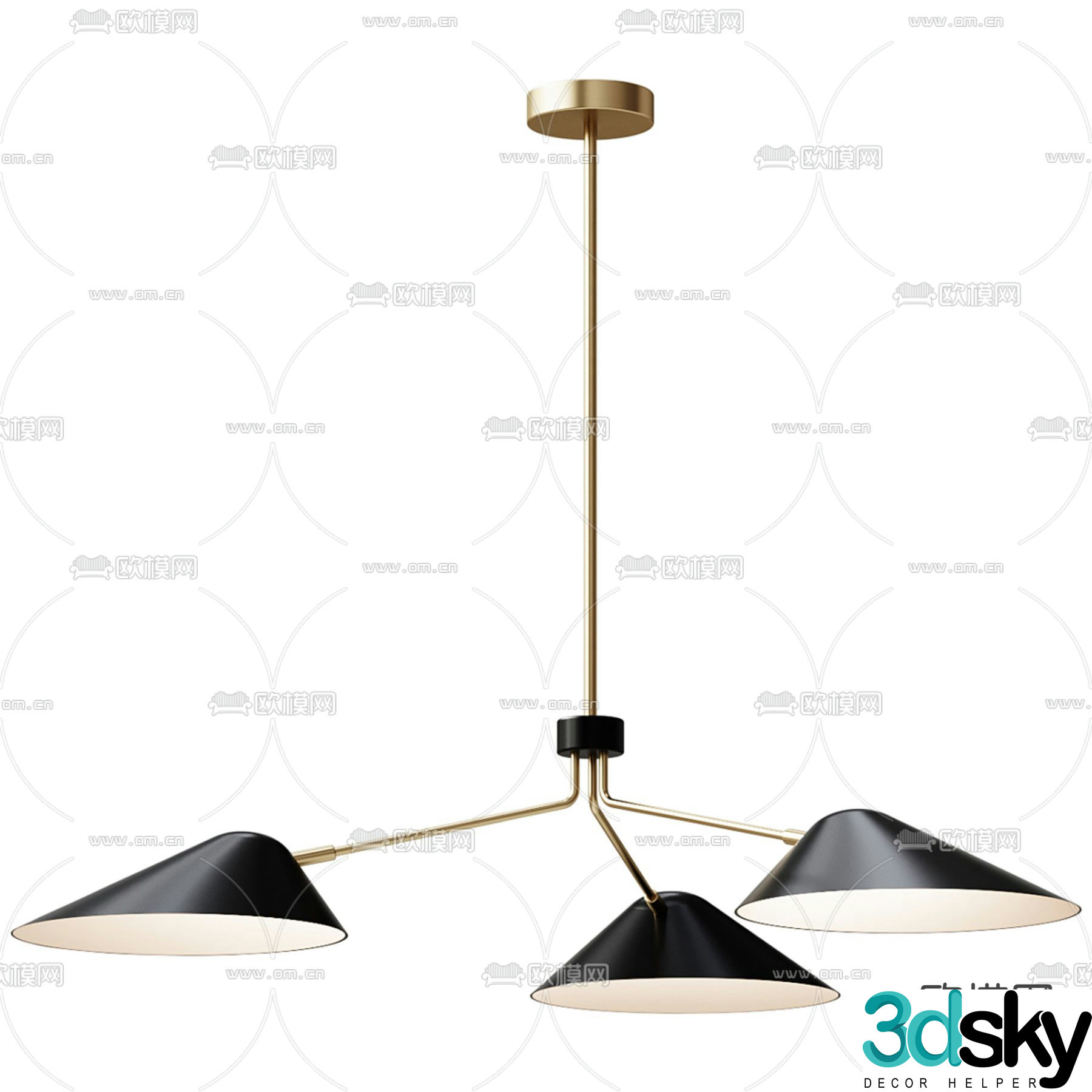 Chandelier Multi-head chandelier 3d model