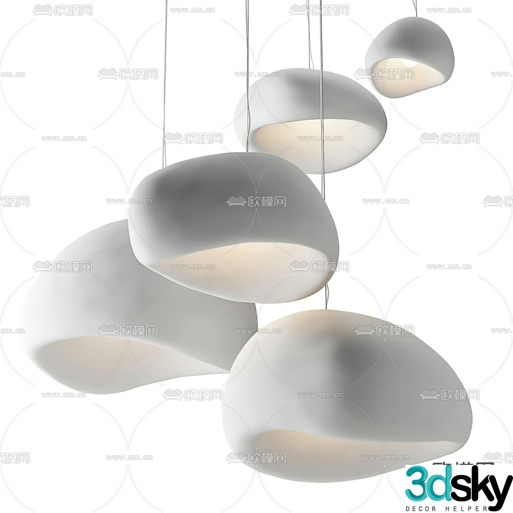 Modern chandelier decorative chandelier 3d model
