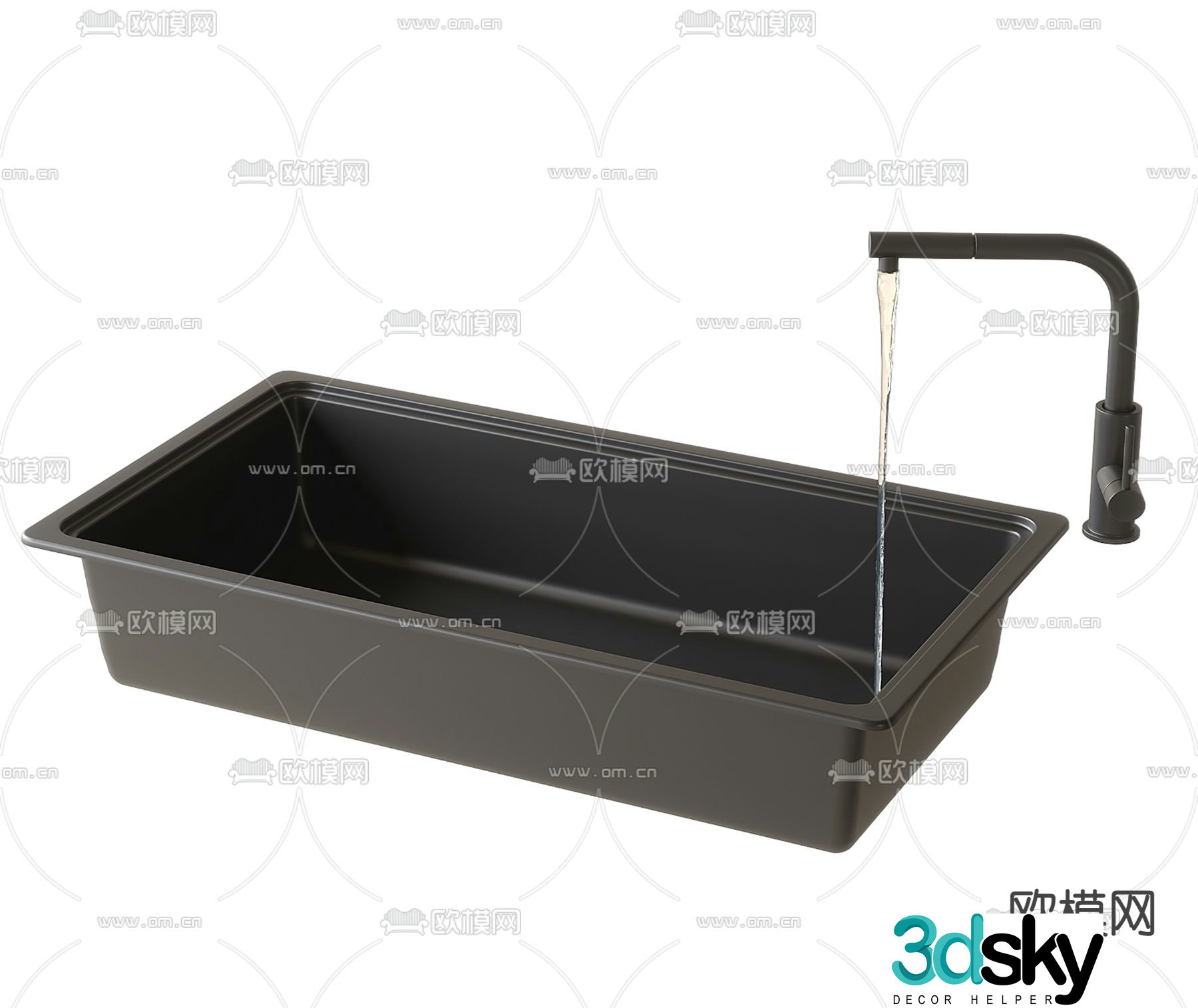 kitchen sink wash basin 3d model
