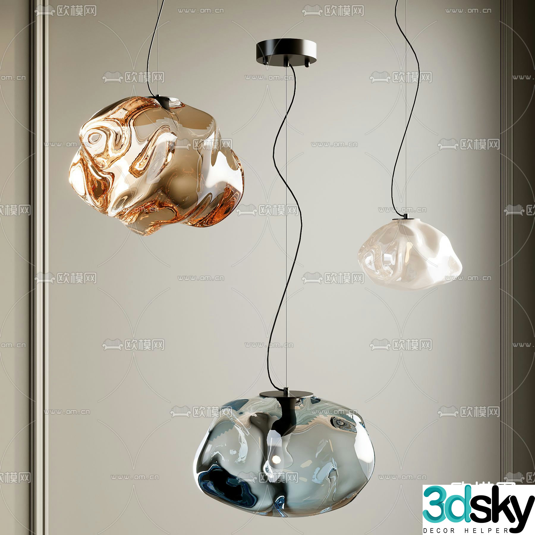 modern chandelier art chandelier decorative chandelier 3d model