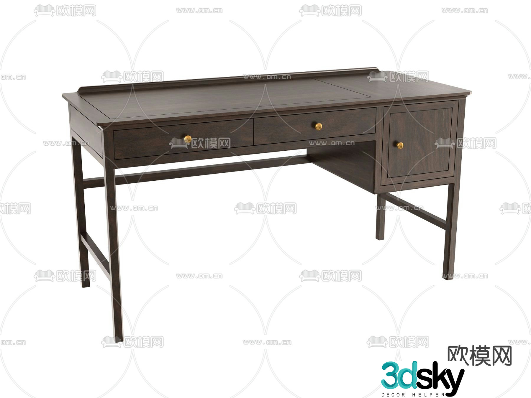 New Chinese desk desk 3D model