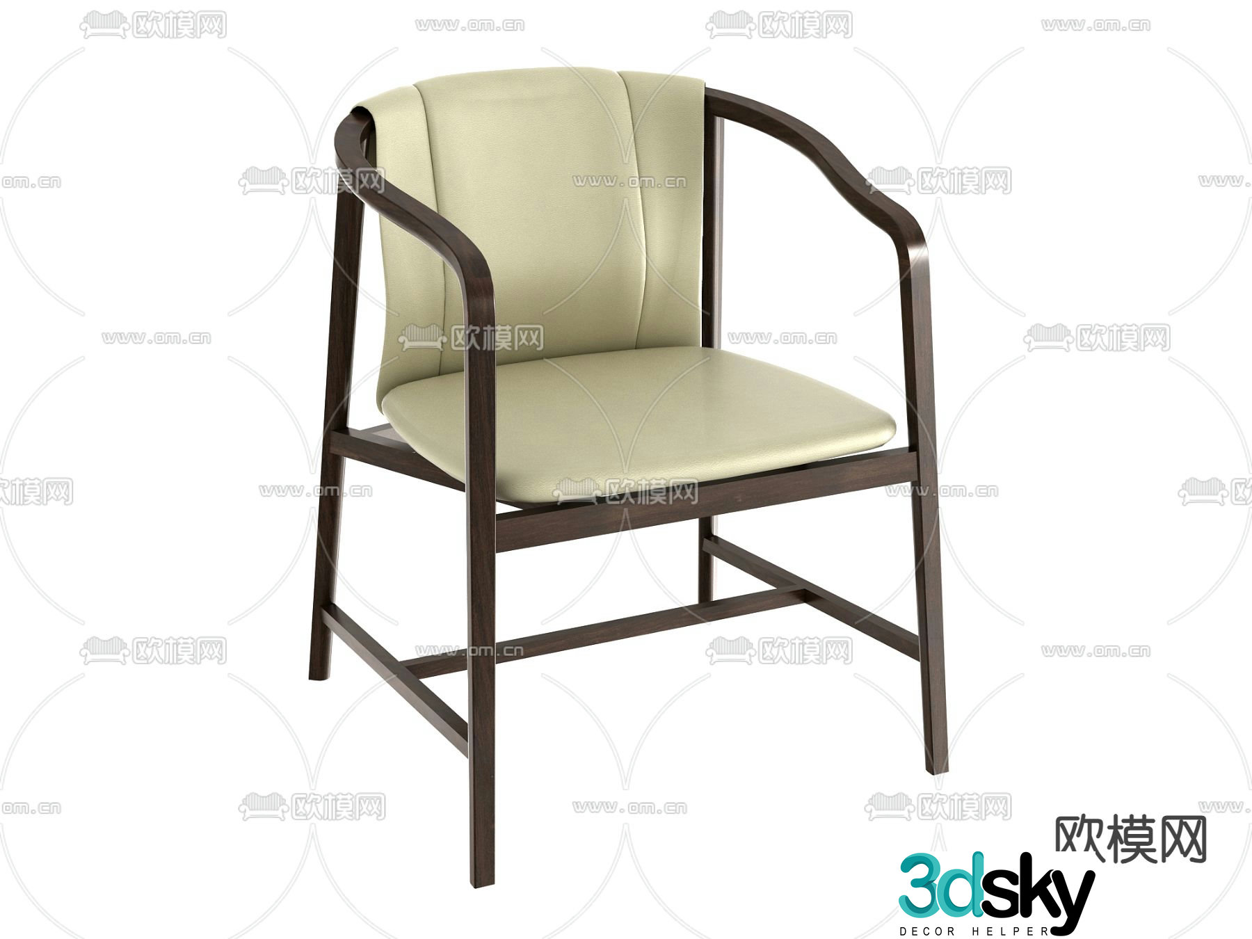 New Chinese style chair leisure chair 3d model