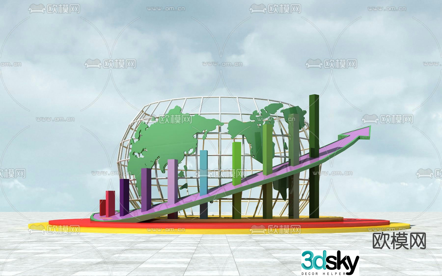 Outdoor sculpture urban sculpture 3d model