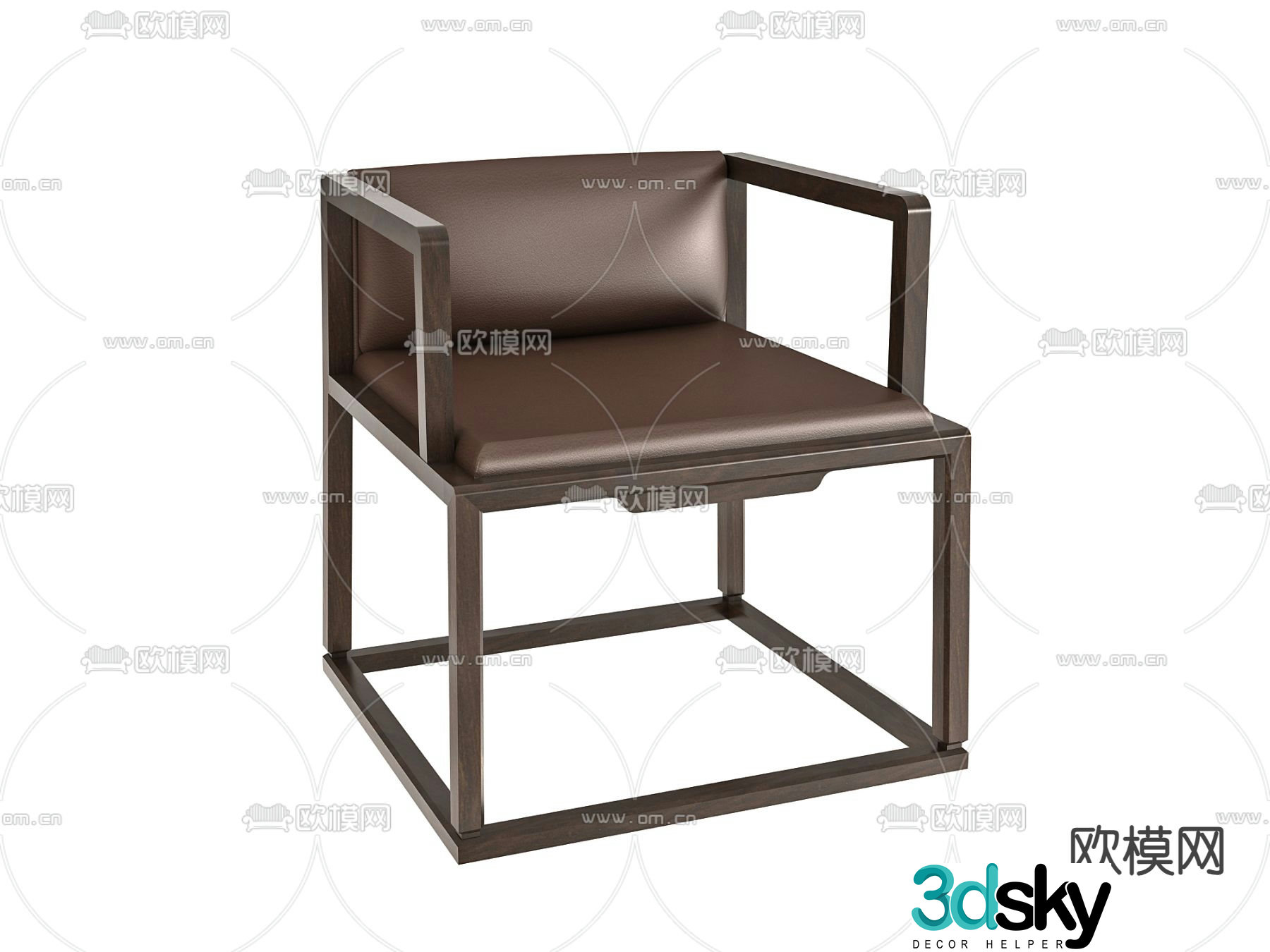 New Chinese style chair dining chair 3d model