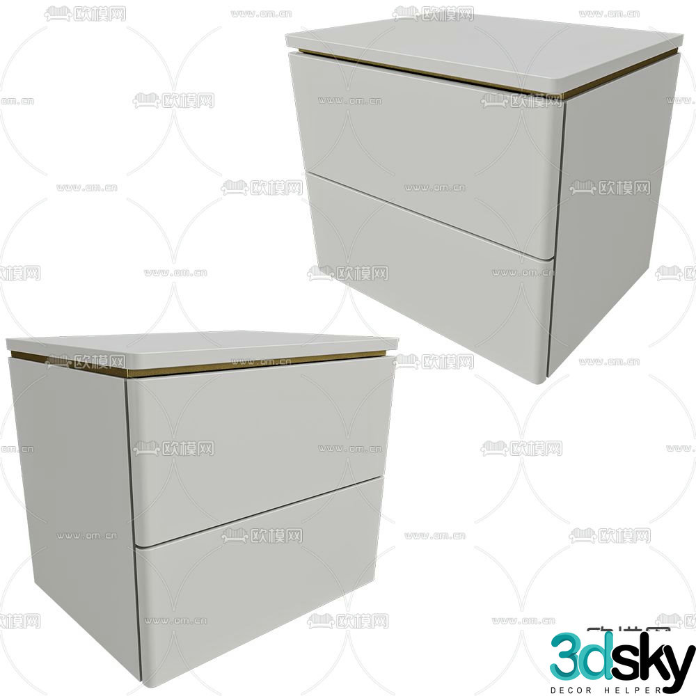 Mister modern bedside table 3d model