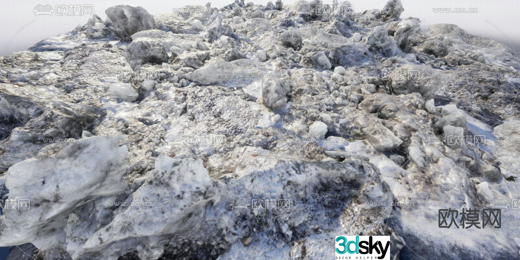 ice snow snow mountain mountain 3d model