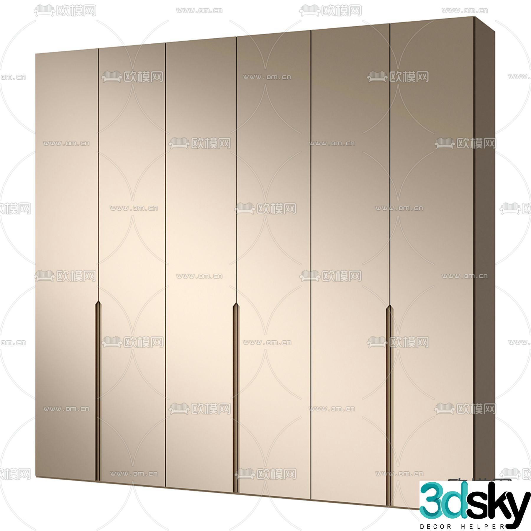 Modern wardrobe side cabinet storage cabinet 3d model