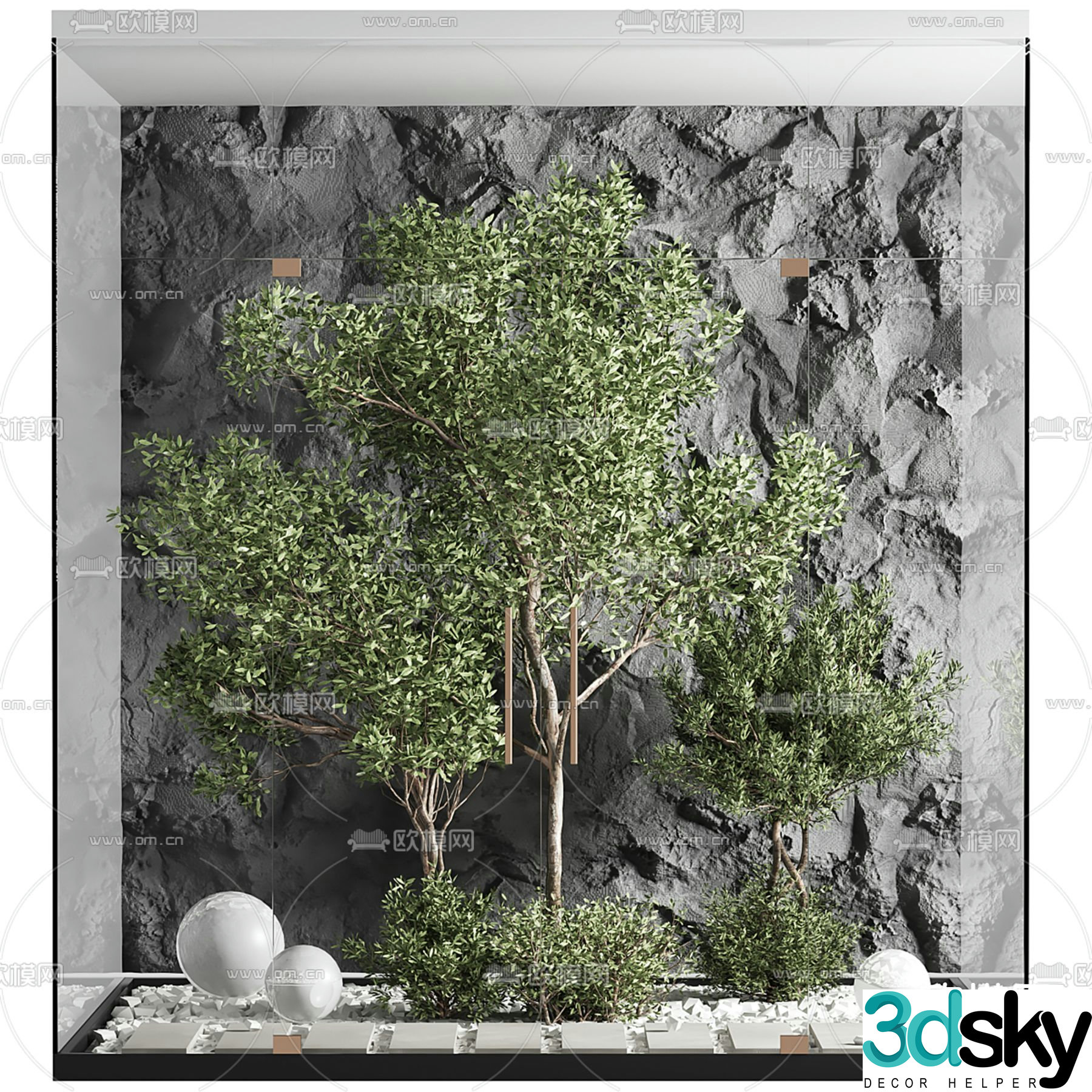 Indoor plant landscaping landscape sketch 3d model