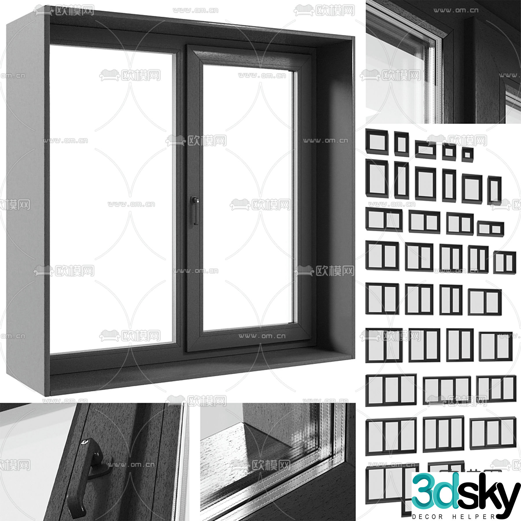 Modern window Window 3d model