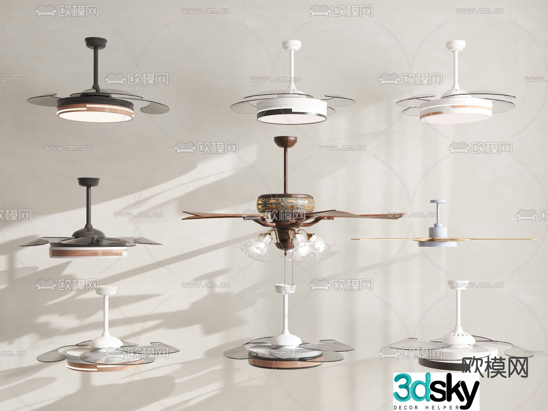 fan light fan light 3d model
