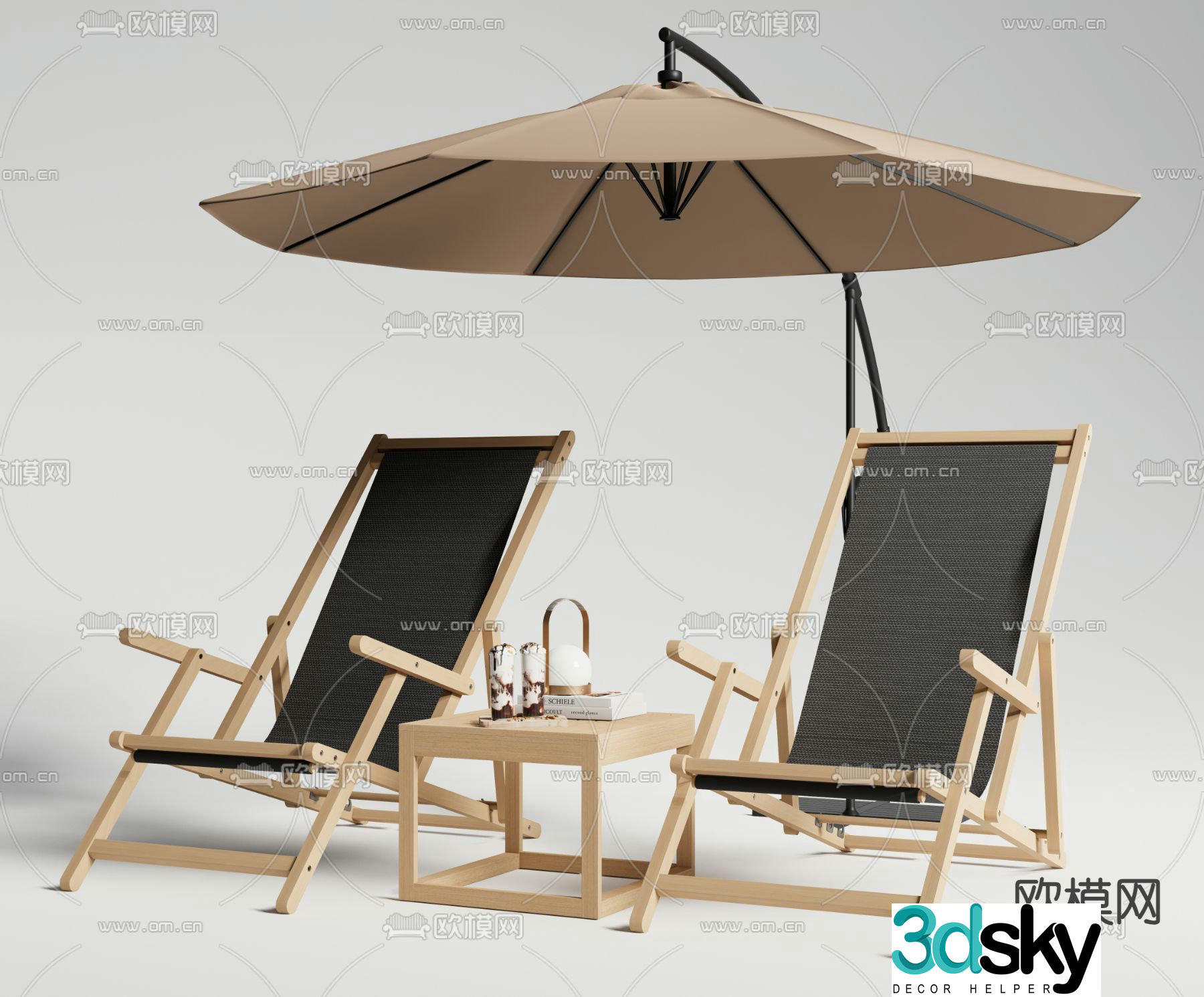 Modern outdoor chair 3d model