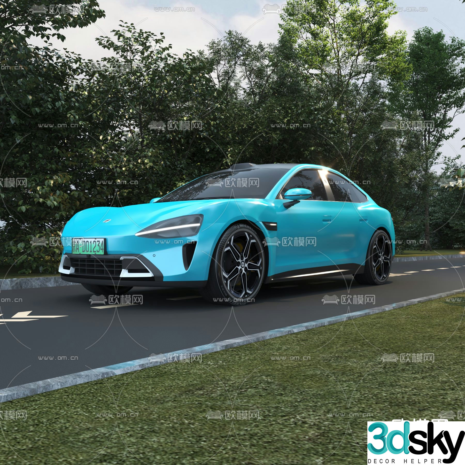 Xiaomi car sports car 3d model