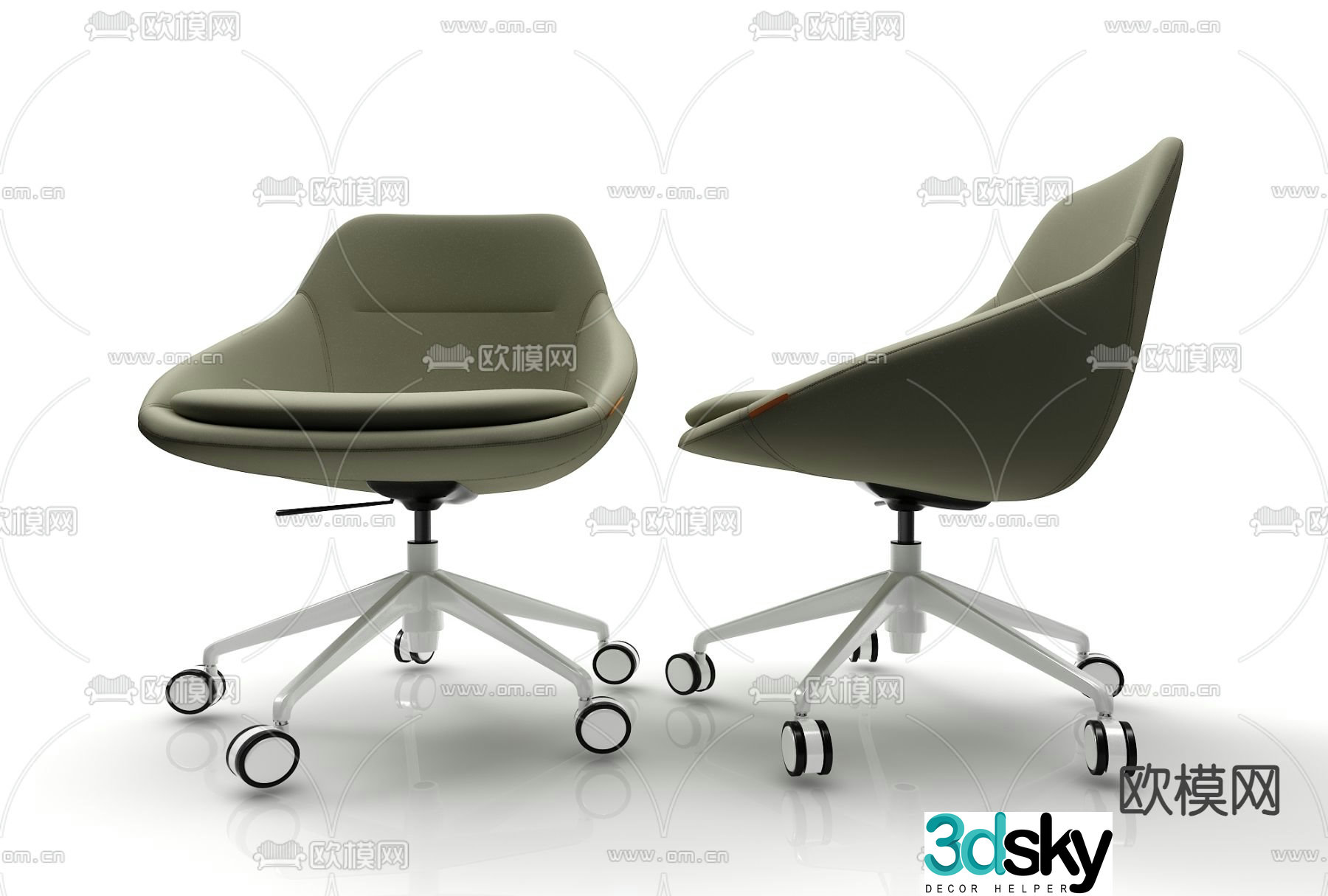 Office chair shift chair staff chair 3d model