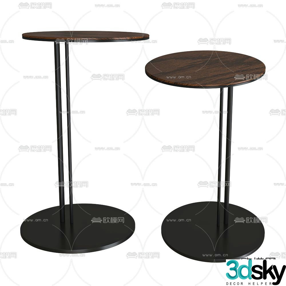Goutte modern side table corner table round table 3d model