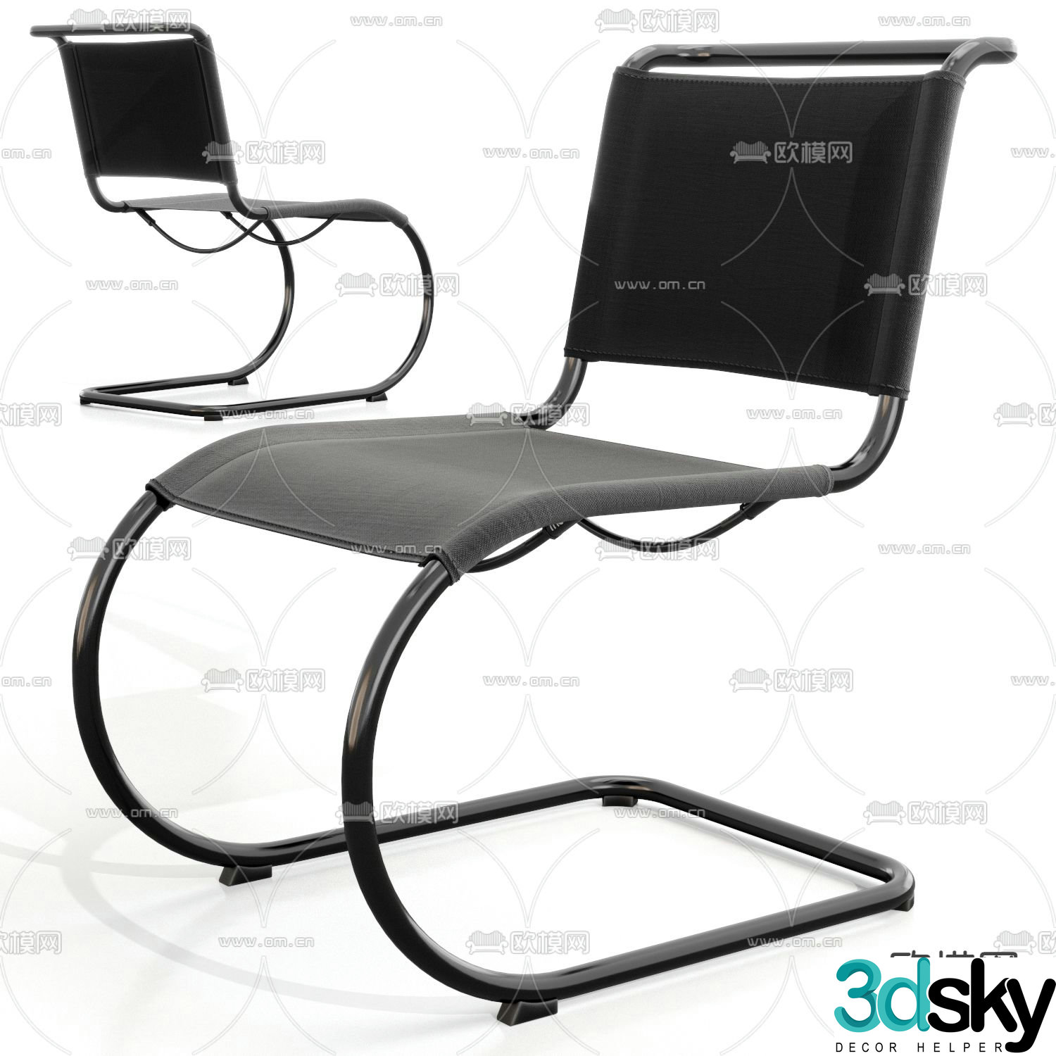 Modern office chair leisure chair 3d model