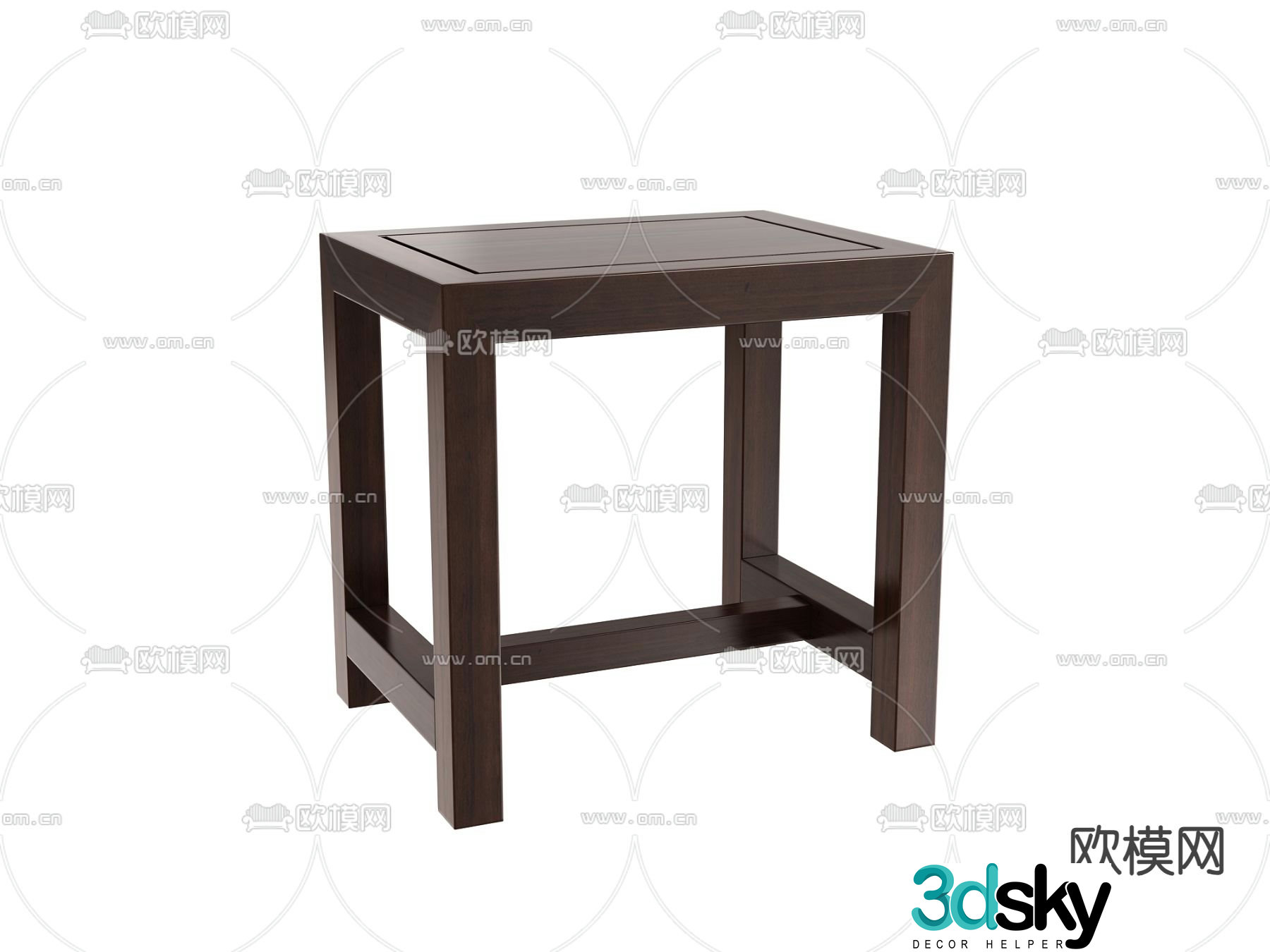 New Chinese style stool stool 3d model