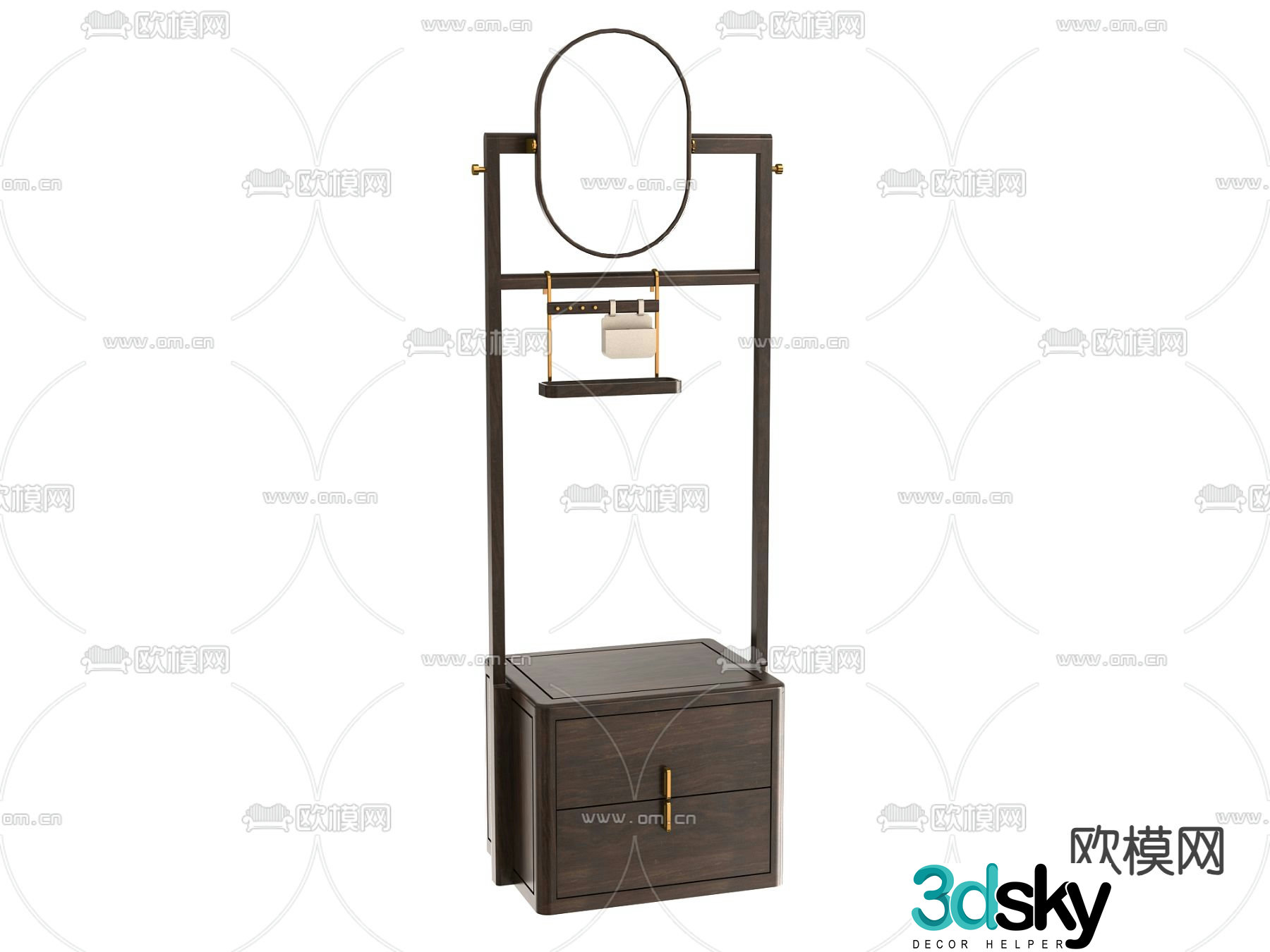 Clothes rack hanger 3d model
