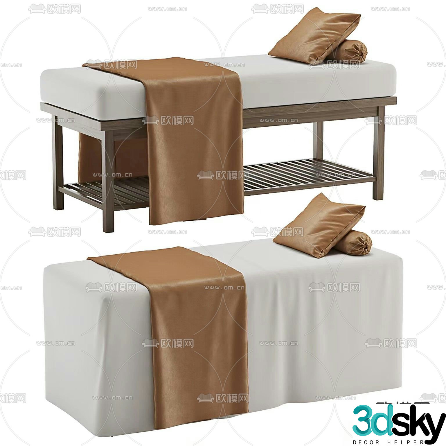 Massage bed care bed 3d model