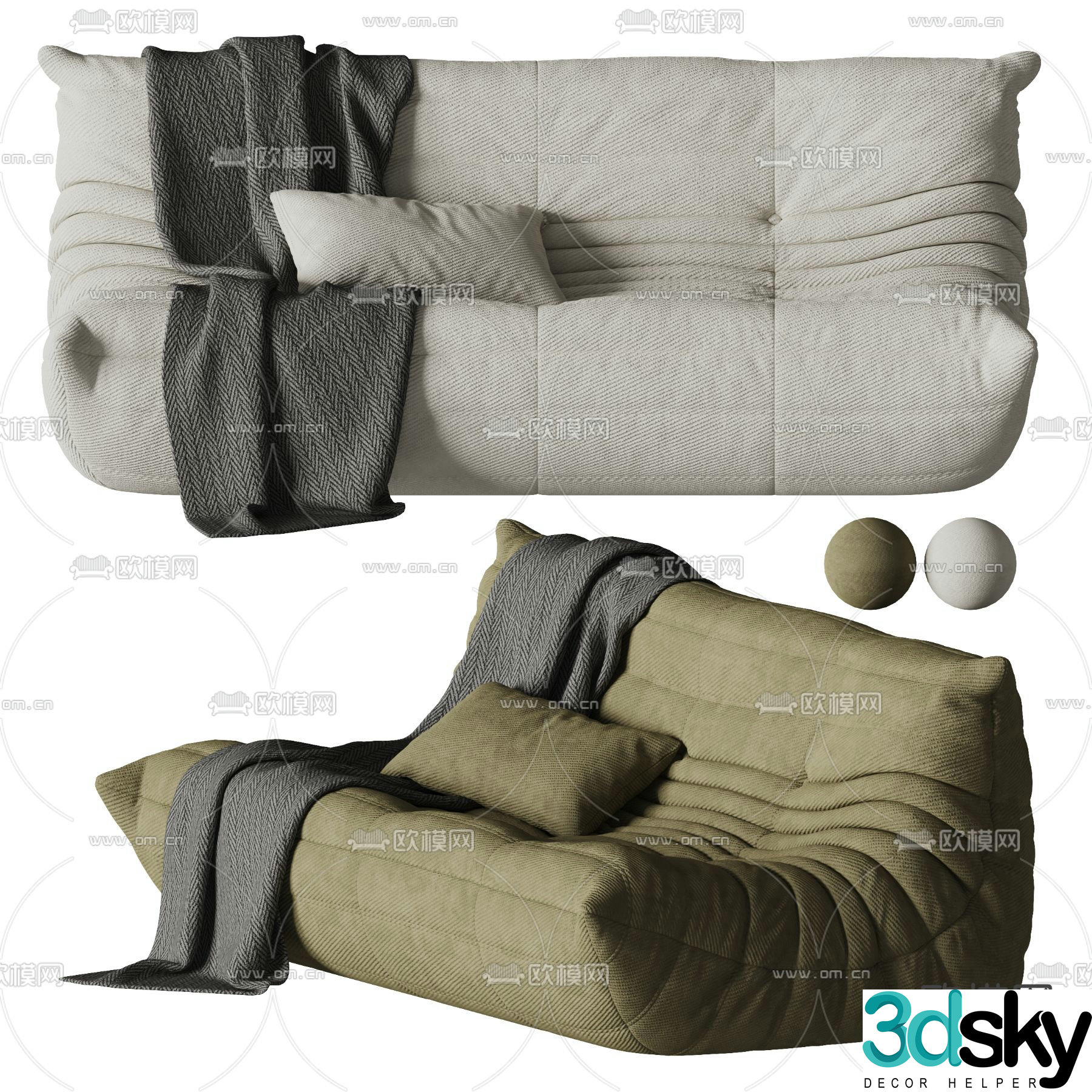 Modern love sofa 3d model