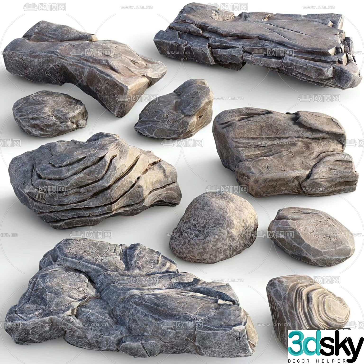 hard rock 3d model