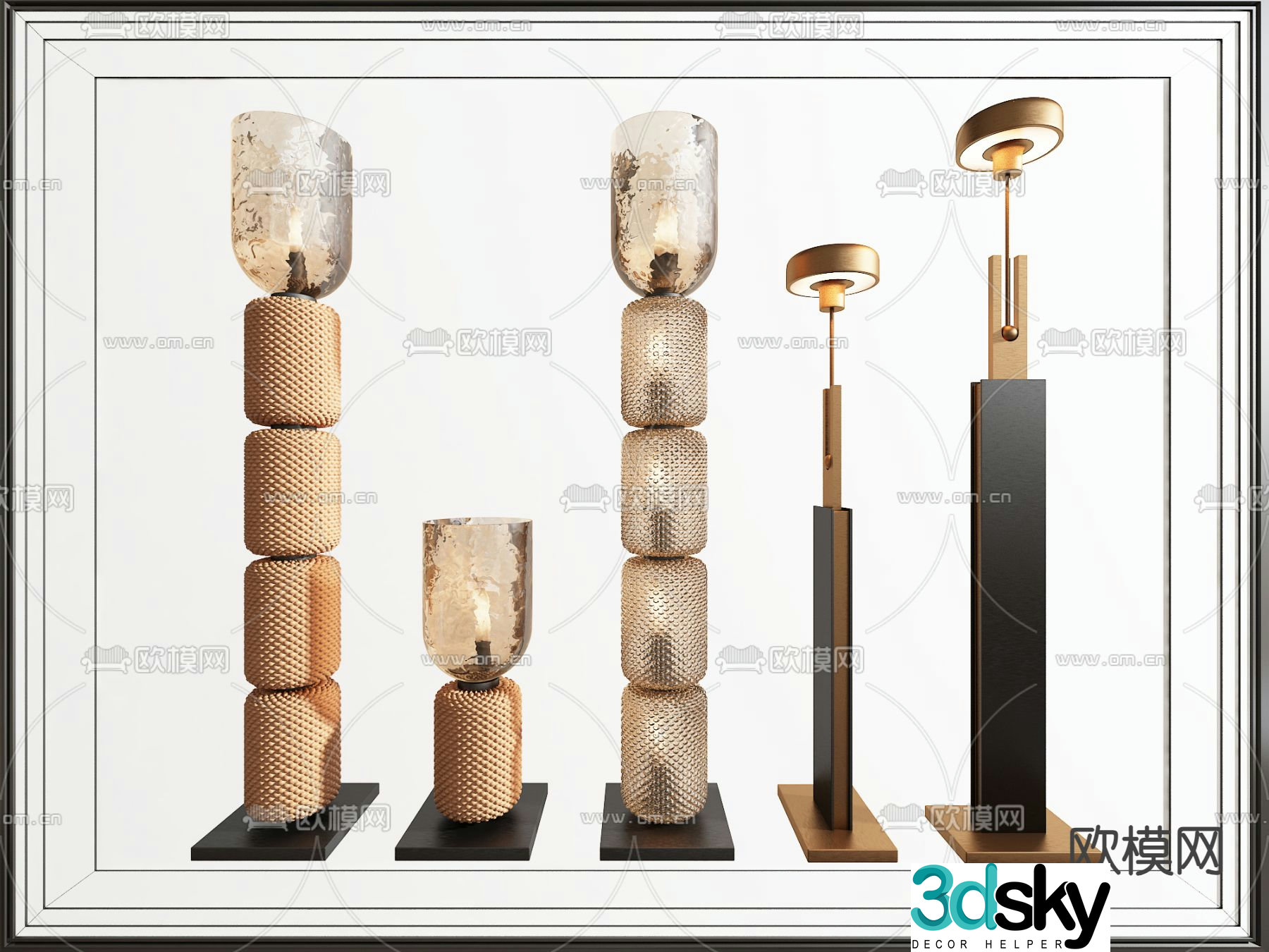 Light luxury floor lamp 3d model
