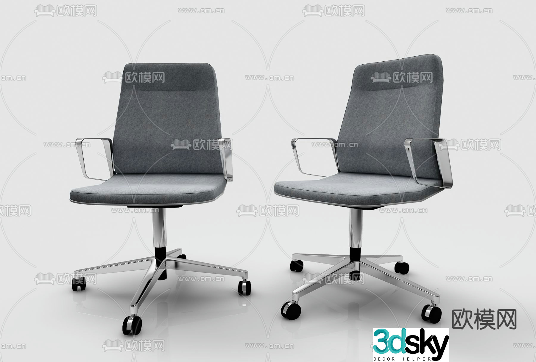 Office chair conference chair staff chair 3d model