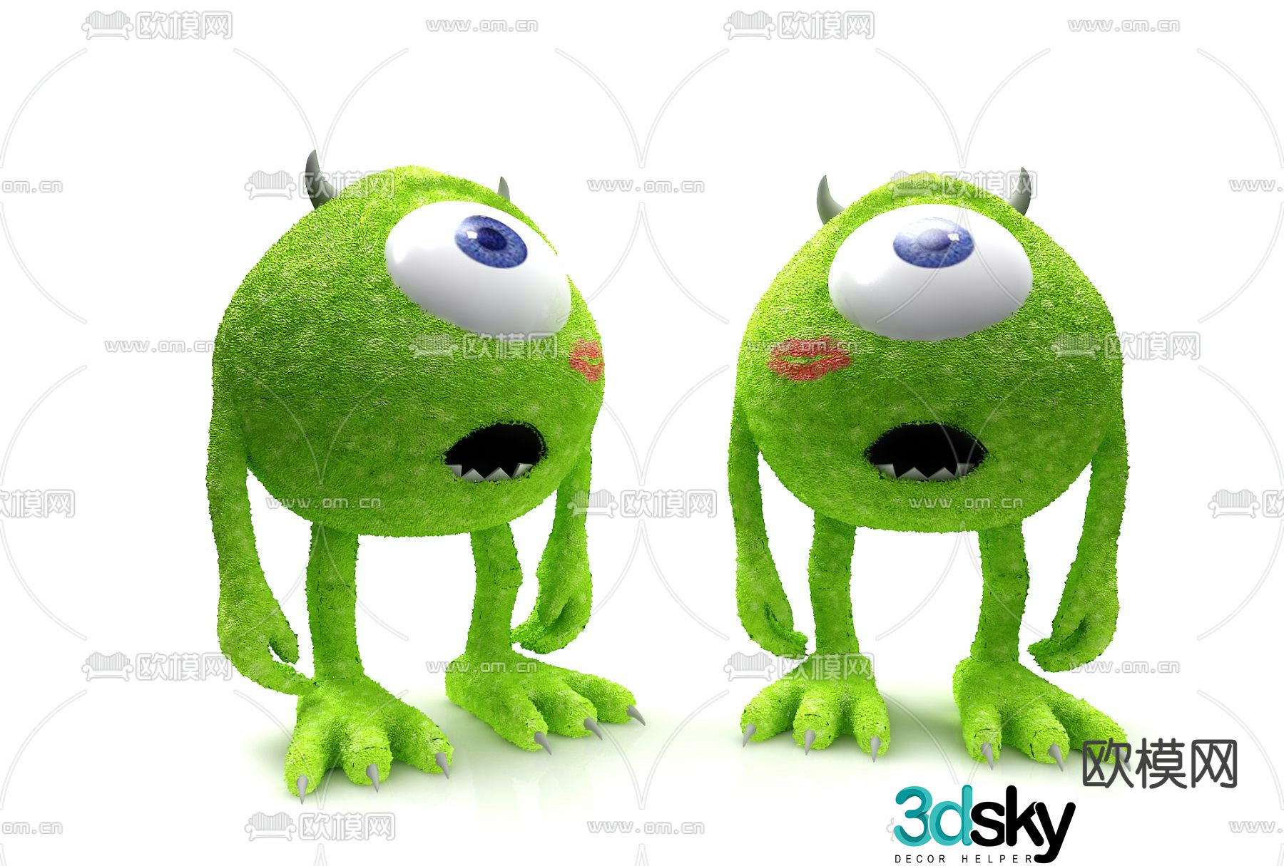 Weird toys plush doll 3d model