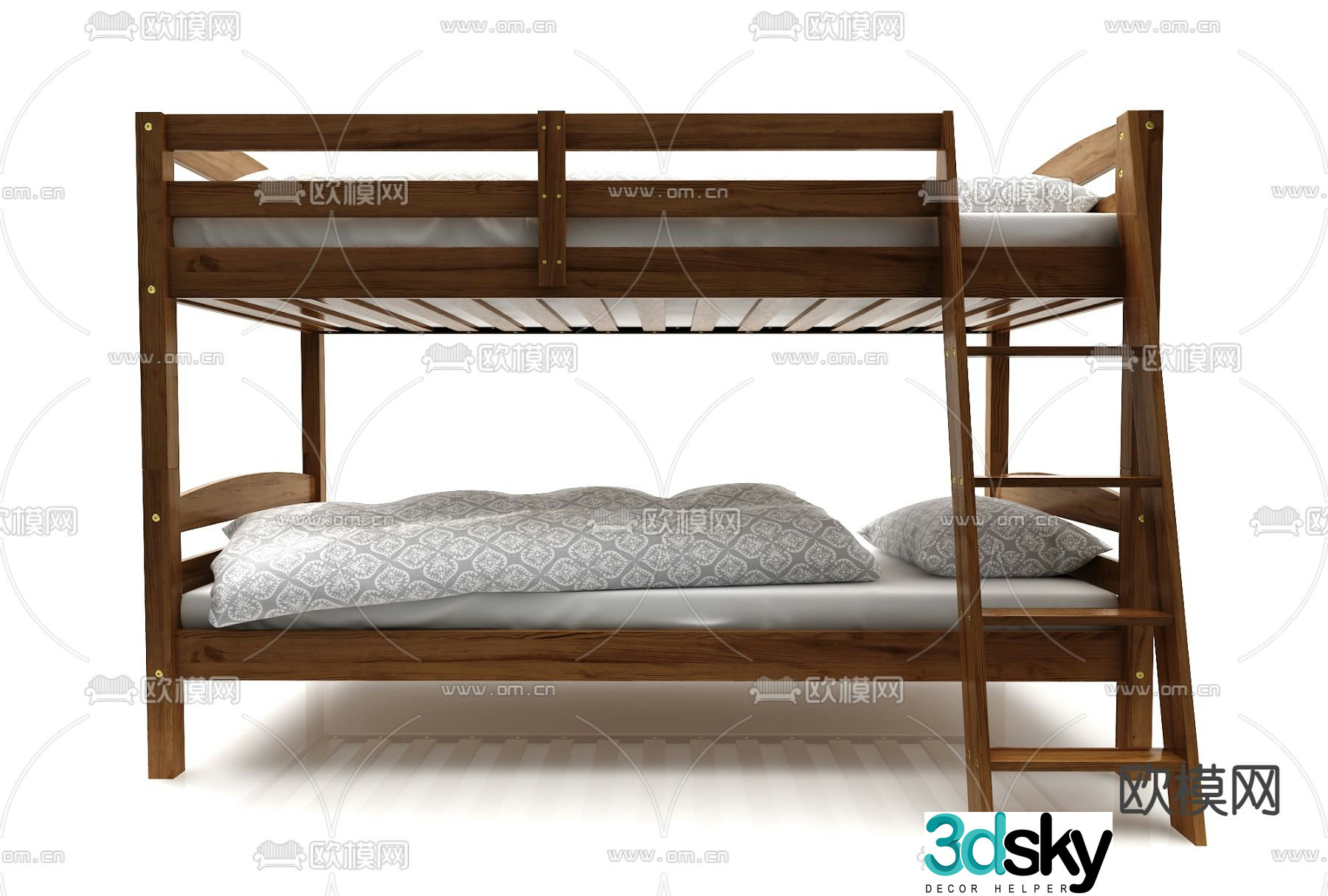 Modern bunk bed 3d model
