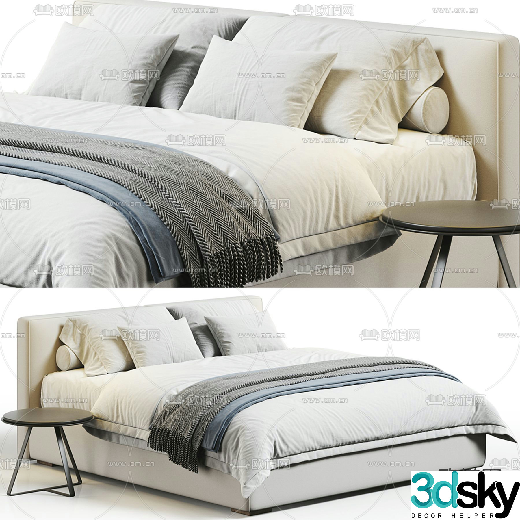 Flexteam double bed 3d model