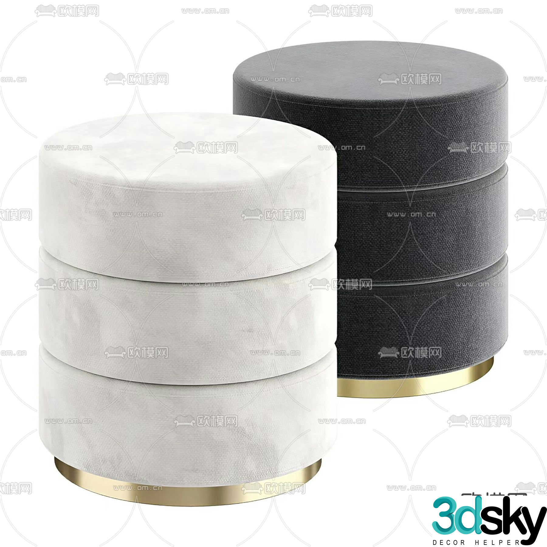 Modern stool 3d model