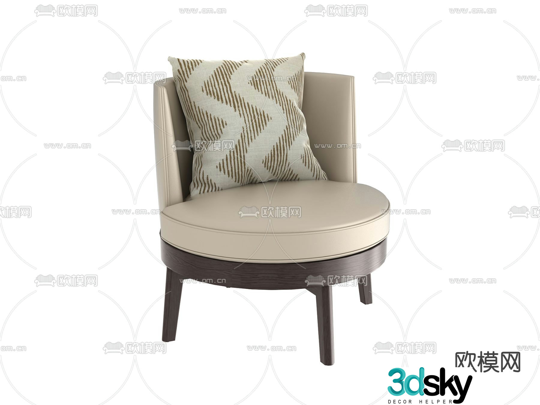 Backrest sofa leisure chair sofa chair 3d model