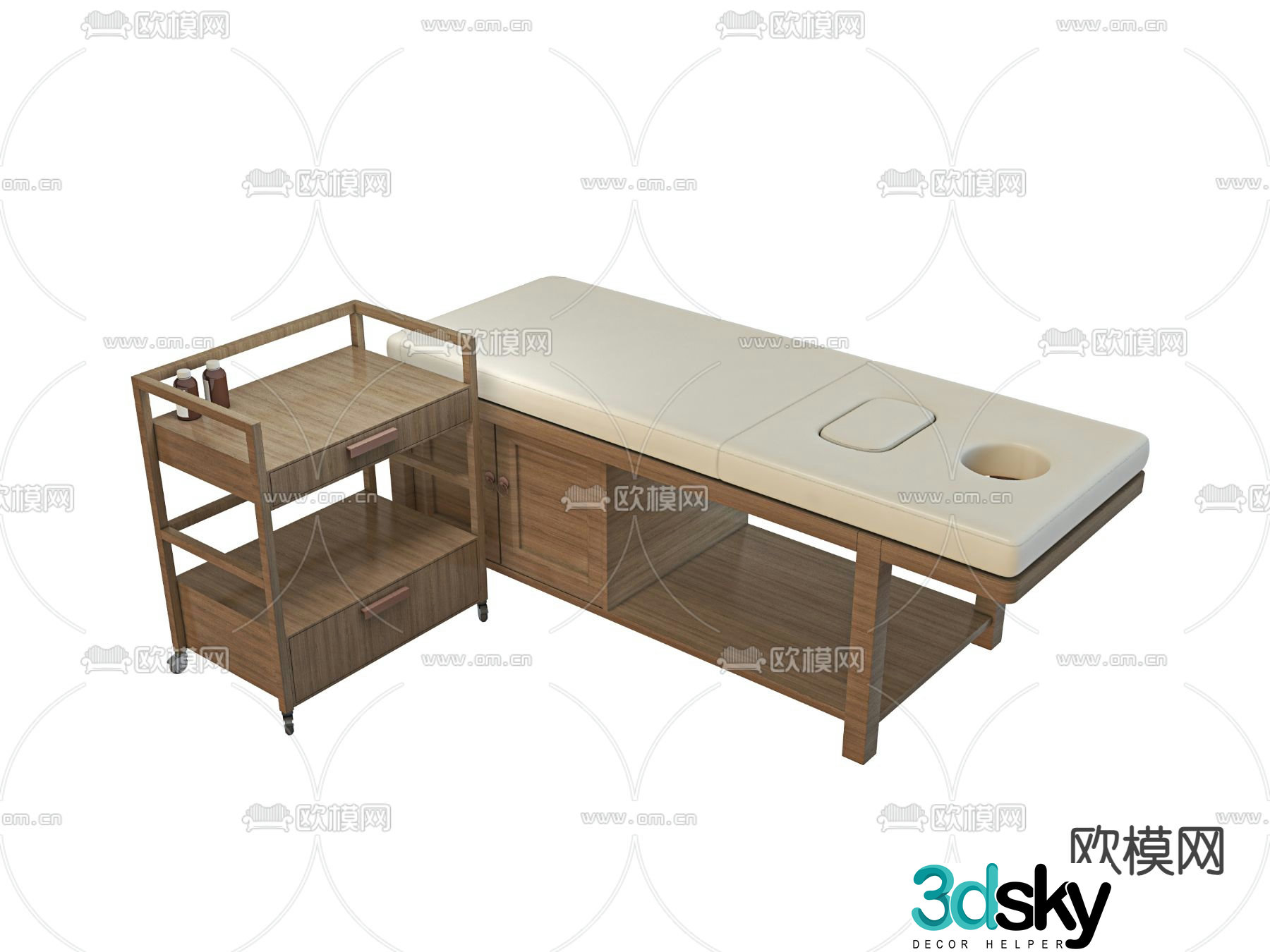 Massage table 3d model