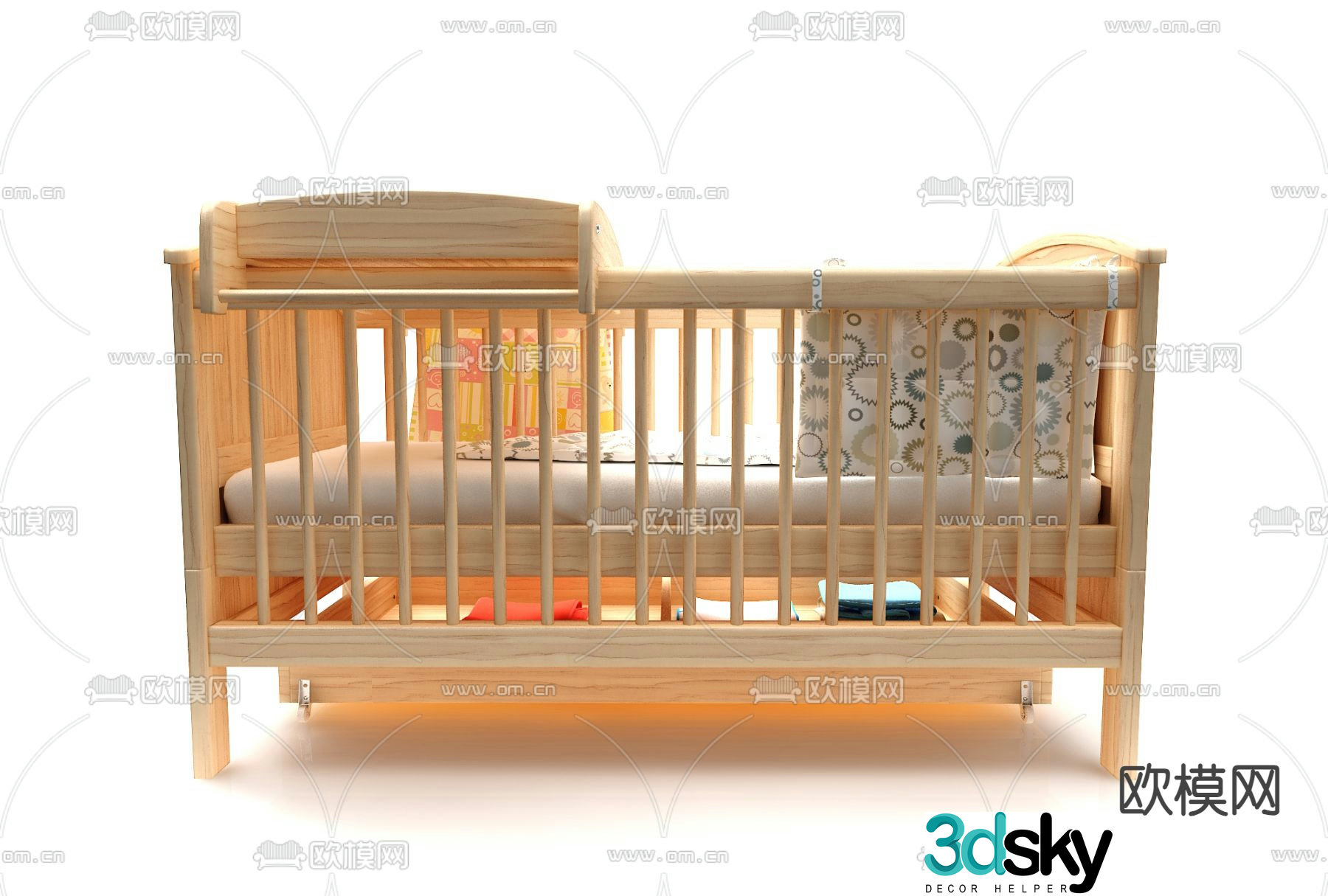 Modern crib 3d model